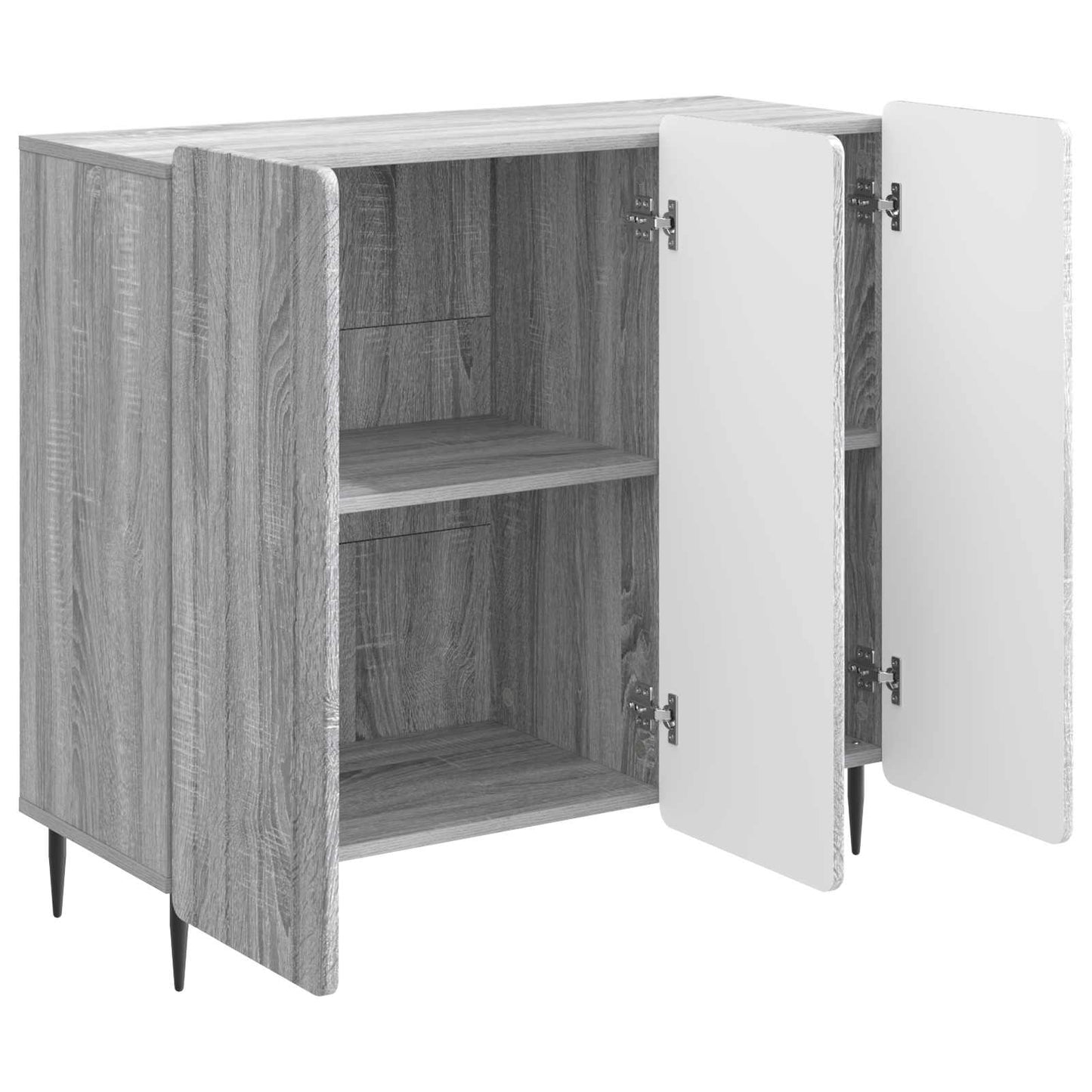 Sideboard Grå sonoma-eg 89 x 34,5 x 82 cm Konstrueret træ