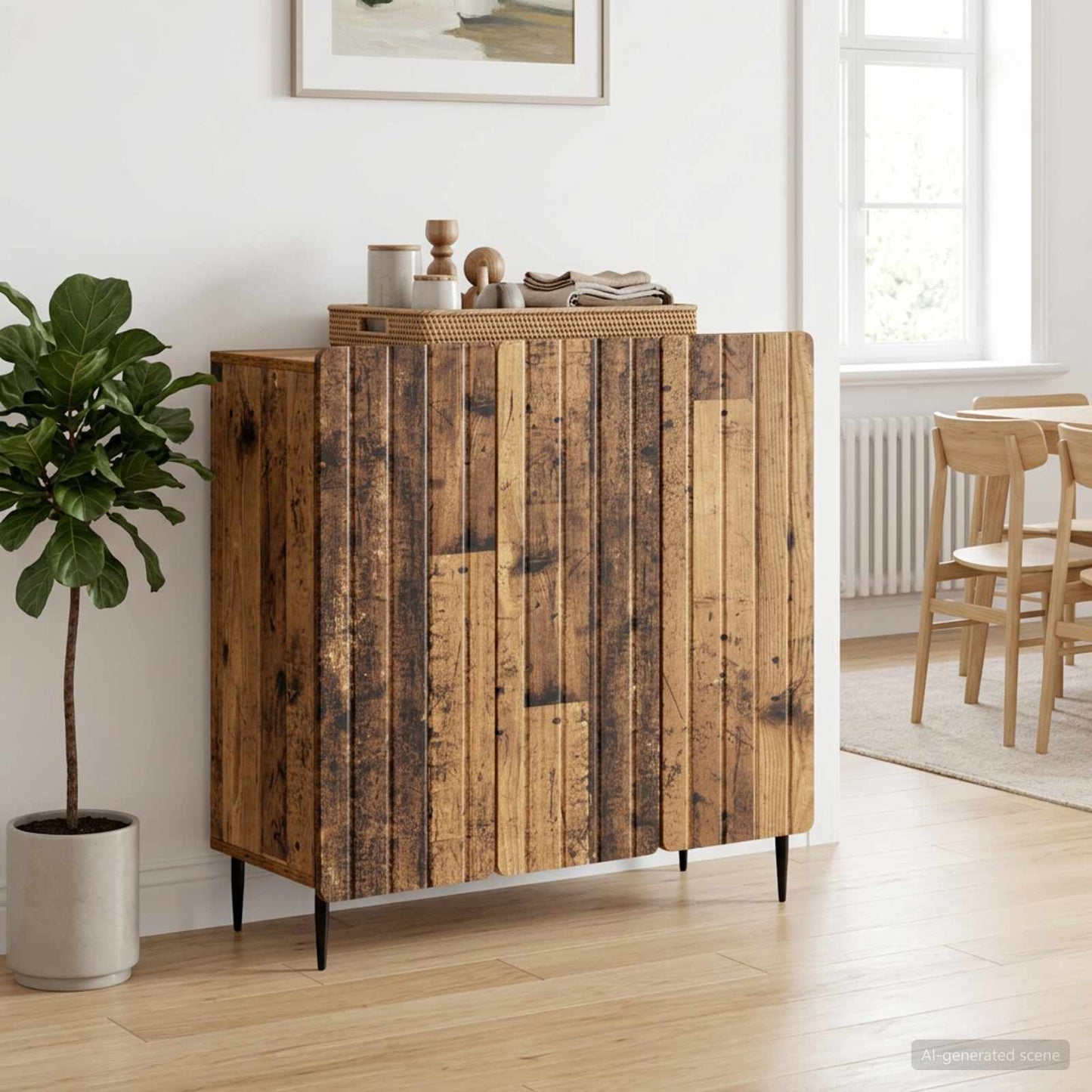 Sideboard Gammelt træ 89 x 34,5 x 82 cm Konstrueret træ