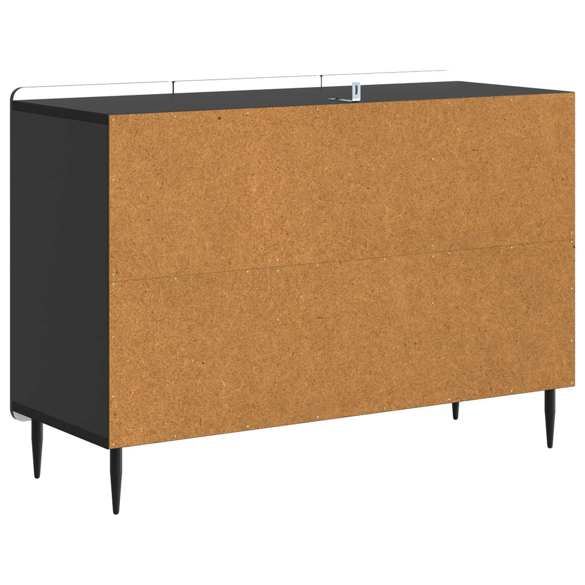 Sideboard med skuffe Sort 89 x 34,5 x 62 cm Konstrueret træ
