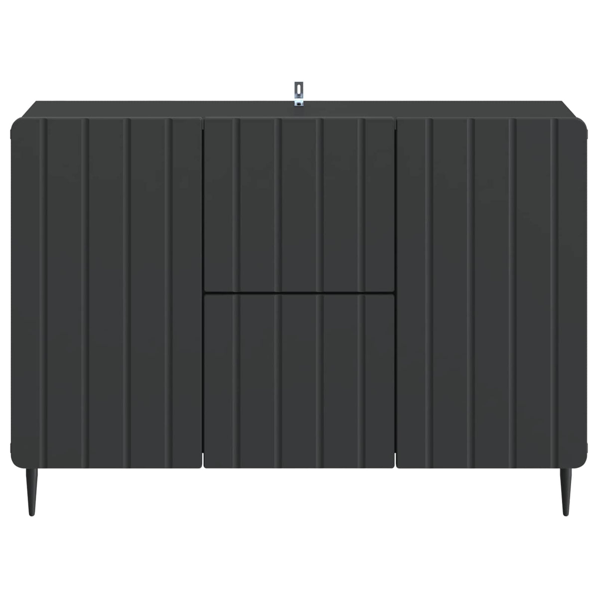 Sideboard med skuffe Sort 89 x 34,5 x 62 cm Konstrueret træ