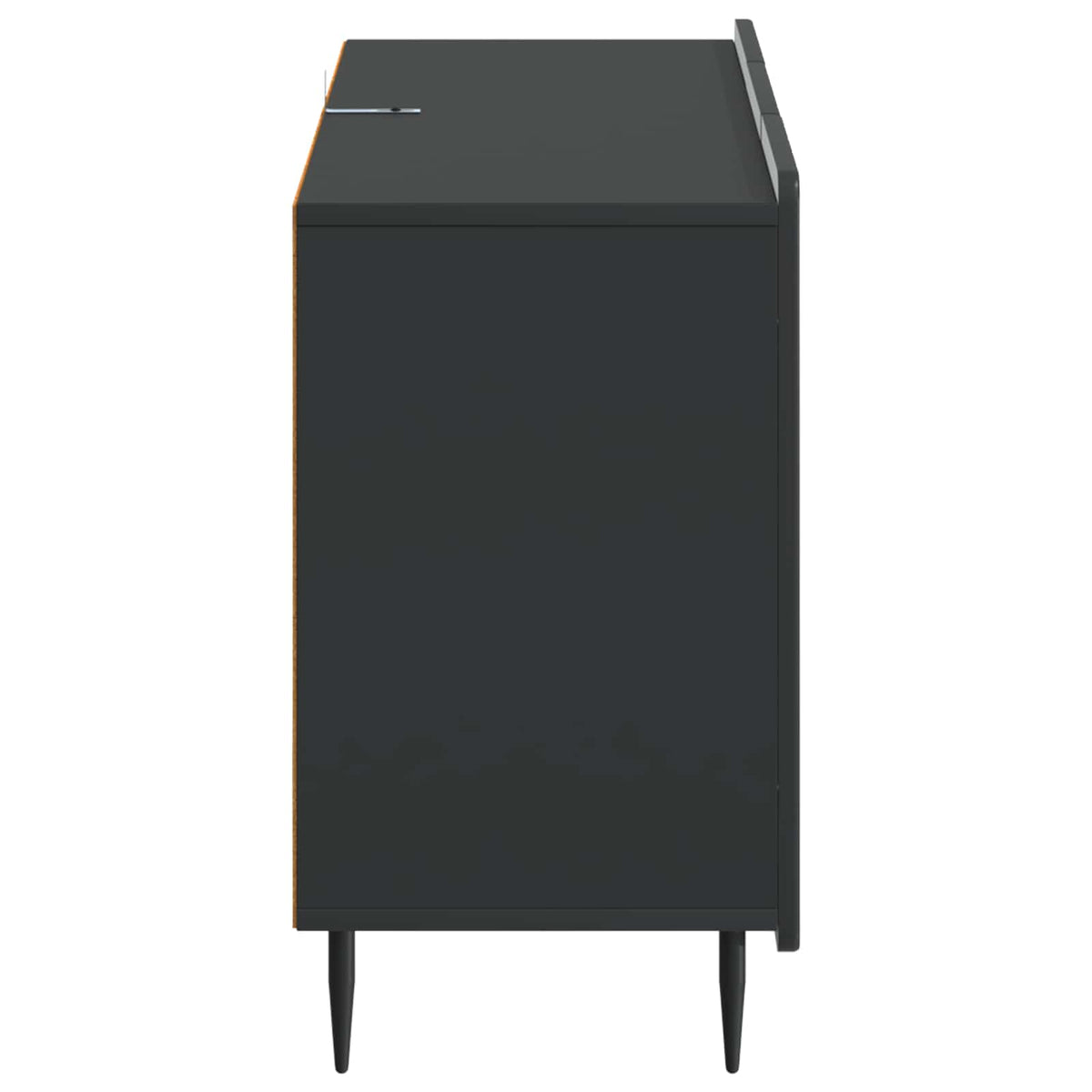 Sideboard med skuffe Sort 89 x 34,5 x 62 cm Konstrueret træ