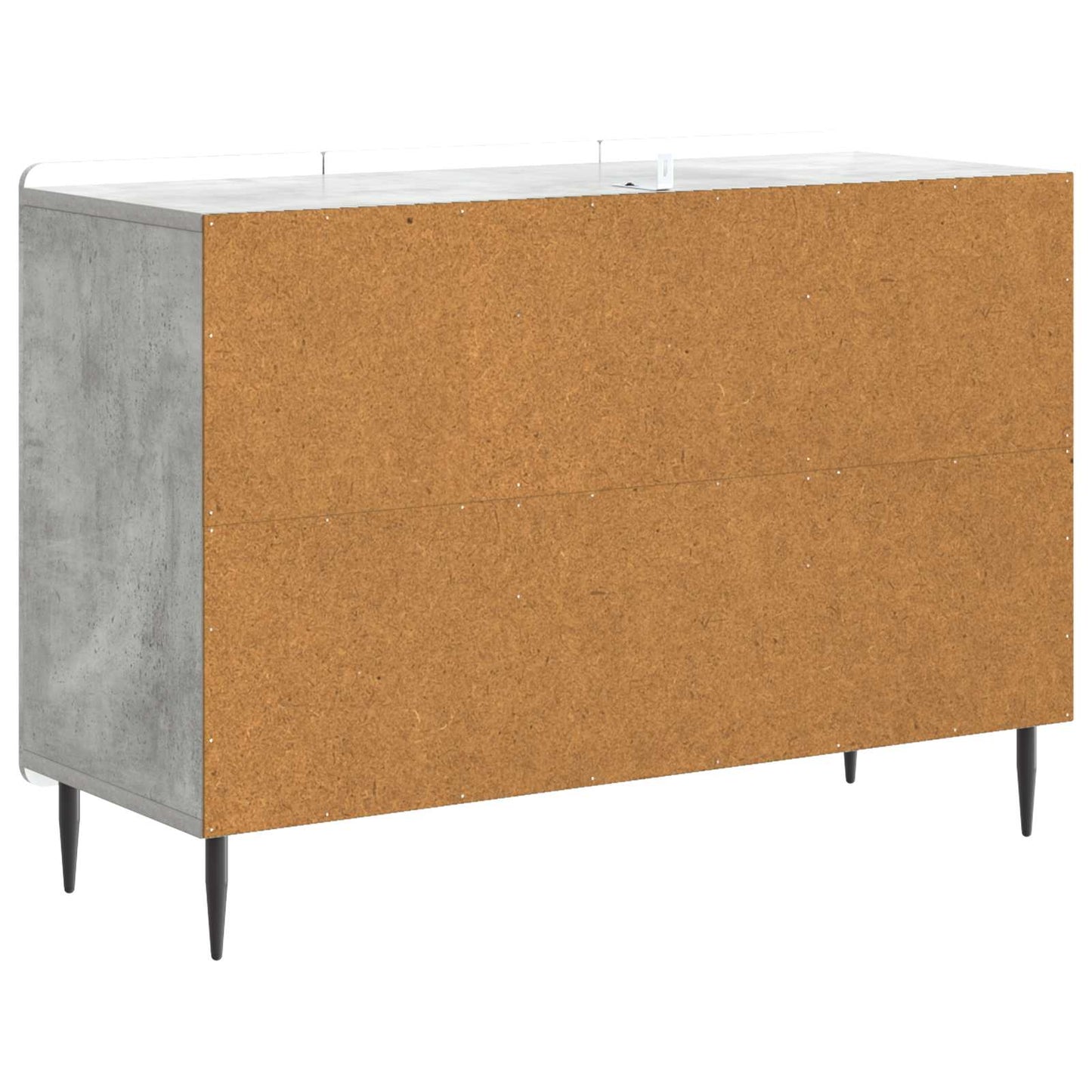Sideboard med skuffe Betongrå 89 x 34,5 x 62 cm Konstrueret træ