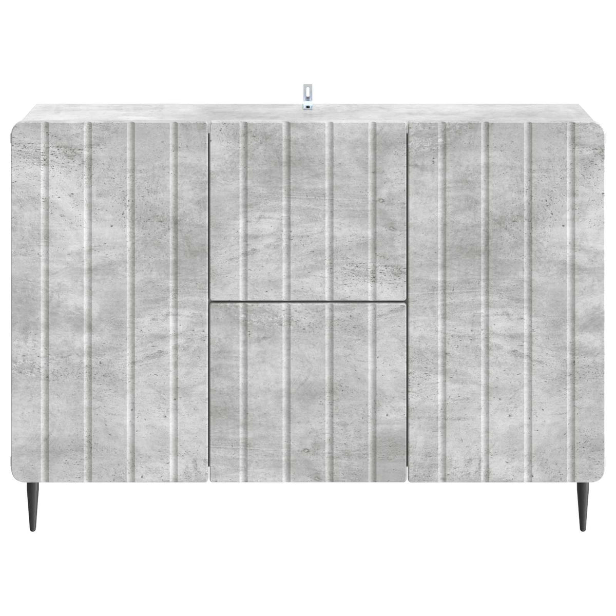 Sideboard med skuffe Betongrå 89 x 34,5 x 62 cm Konstrueret træ