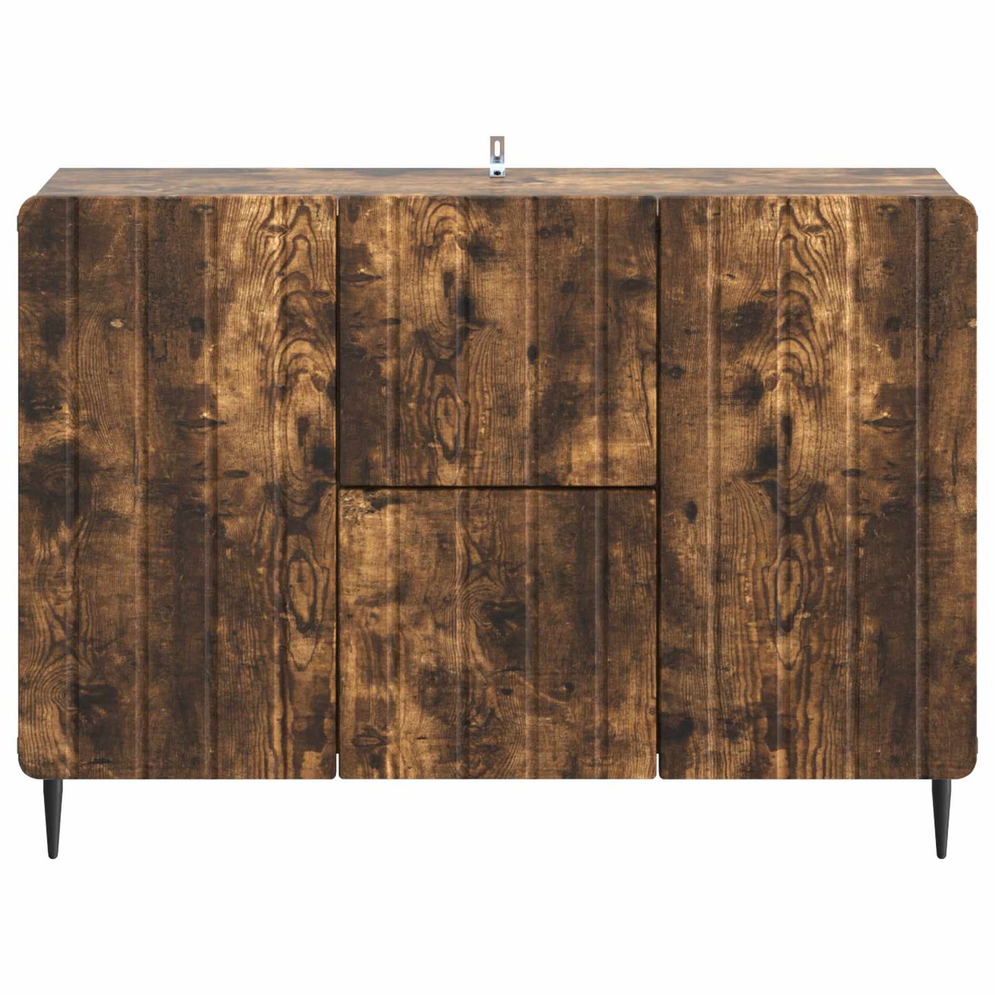 Sideboard med skuffe Røget eg 89 x 34,5 x 62 cm Konstrueret træ