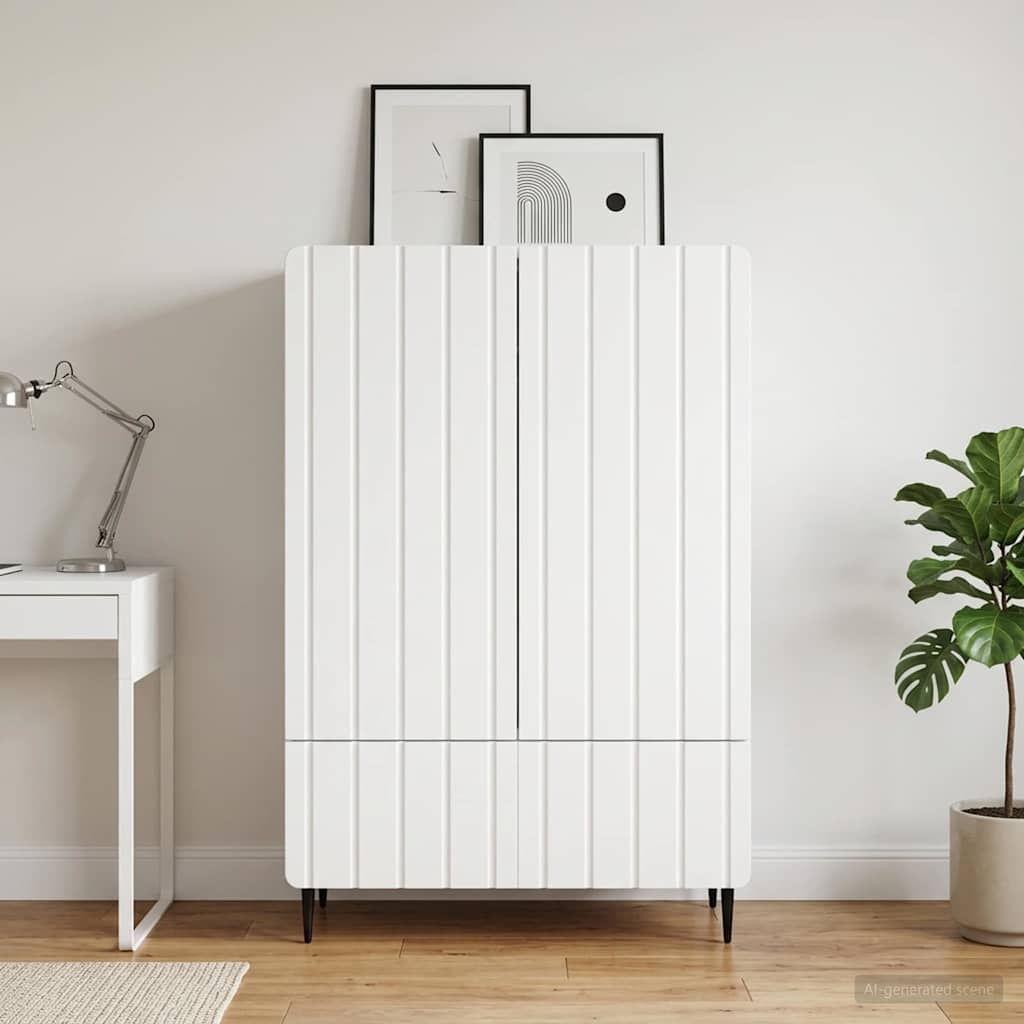 Sideboard Hvid 66 x 34,5 x 97 cm Konstrueret træ