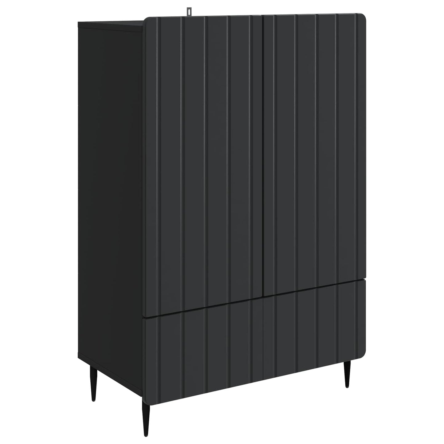 Sideboard Sort 66 x 34,5 x 97 cm Konstrueret træ