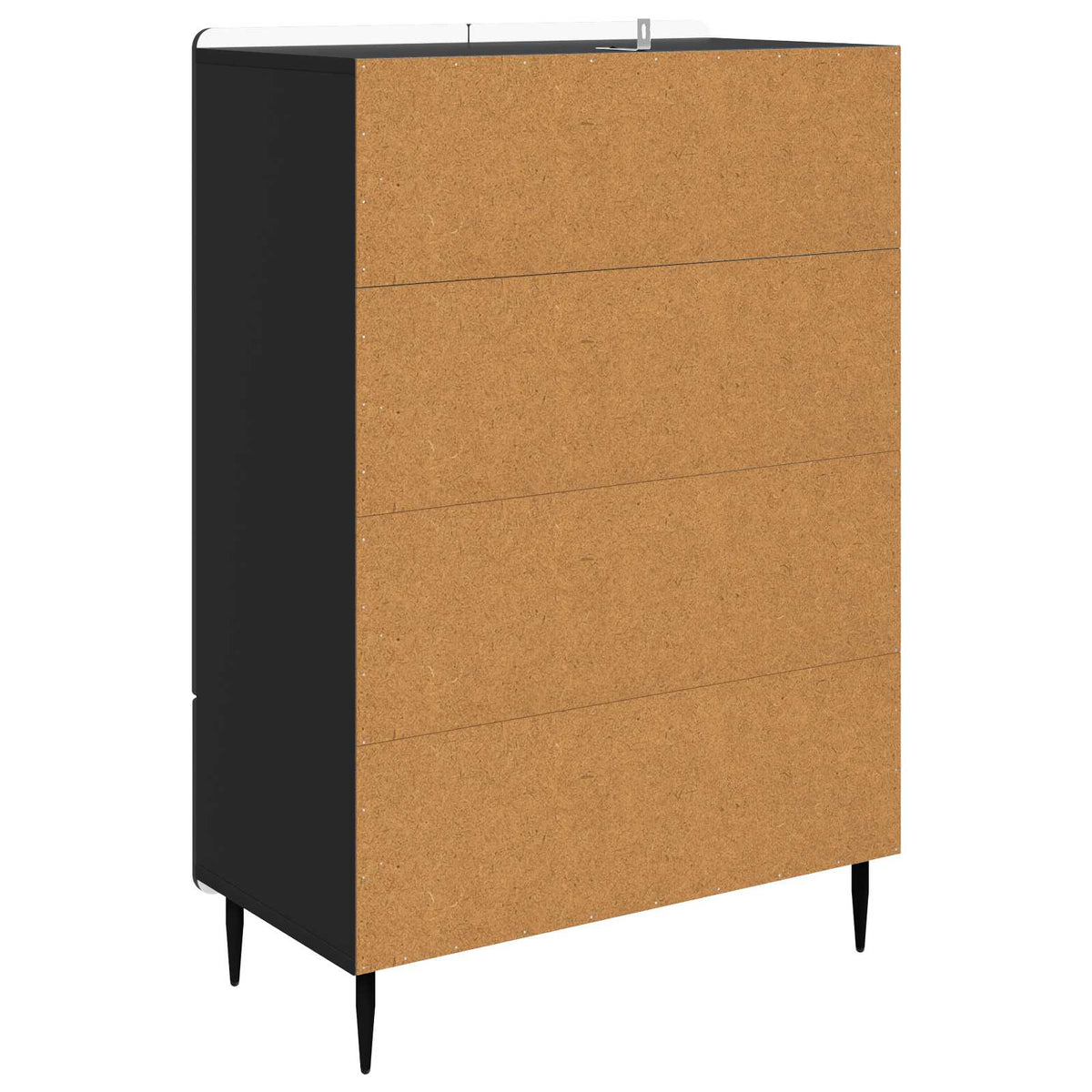 Sideboard Sort 66 x 34,5 x 97 cm Konstrueret træ