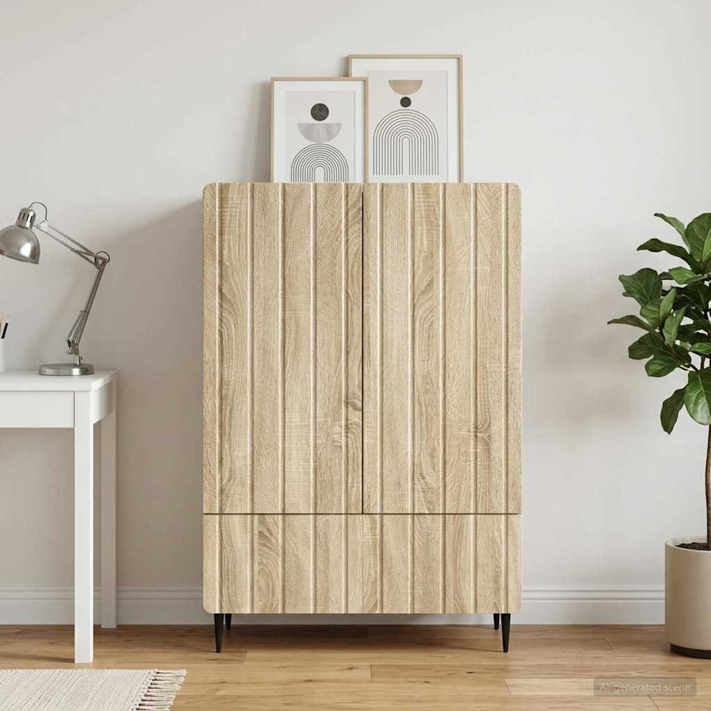Sideboard Sonoma-eg 66 x 34,5 x 97 cm Konstrueret træ