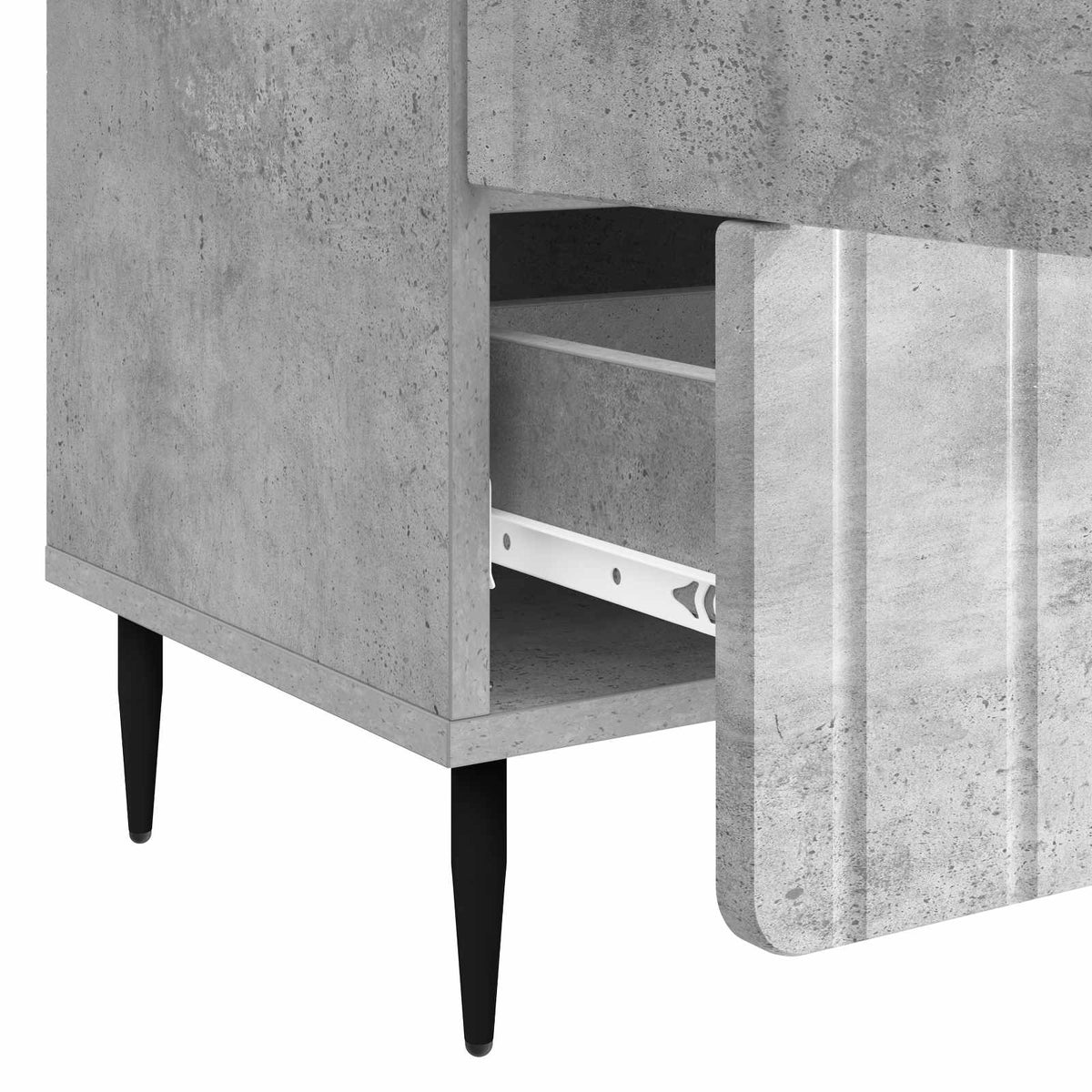Sideboard Betongrå 66 x 34,5 x 97 cm Konstrueret træ