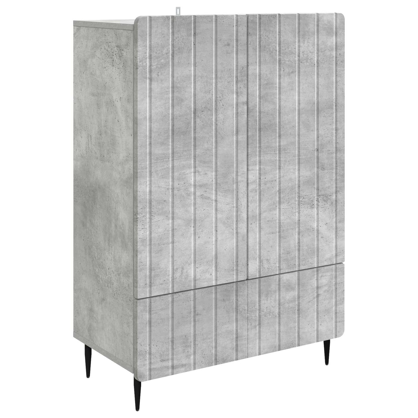 Sideboard Betongrå 66 x 34,5 x 97 cm Konstrueret træ