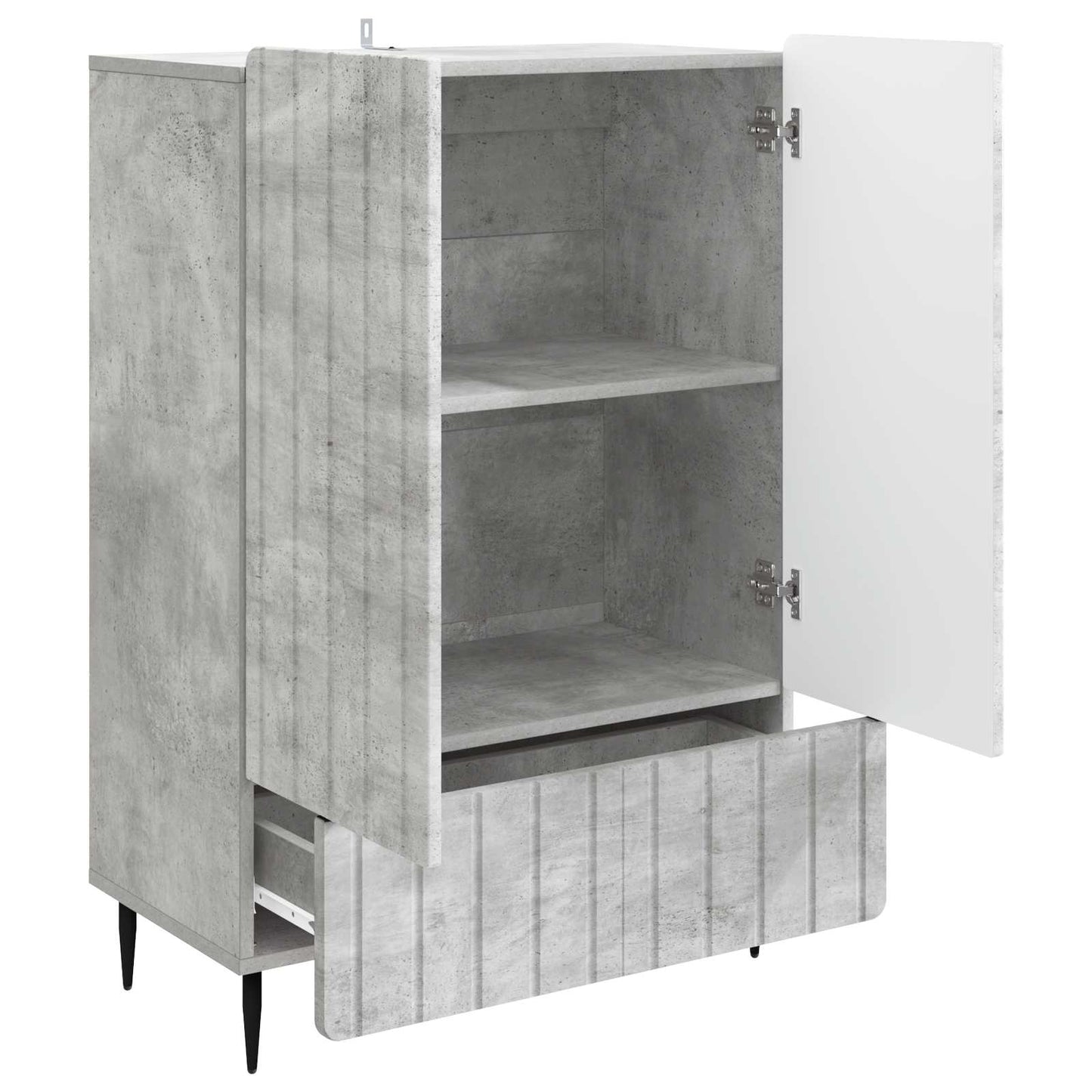 Sideboard Betongrå 66 x 34,5 x 97 cm Konstrueret træ
