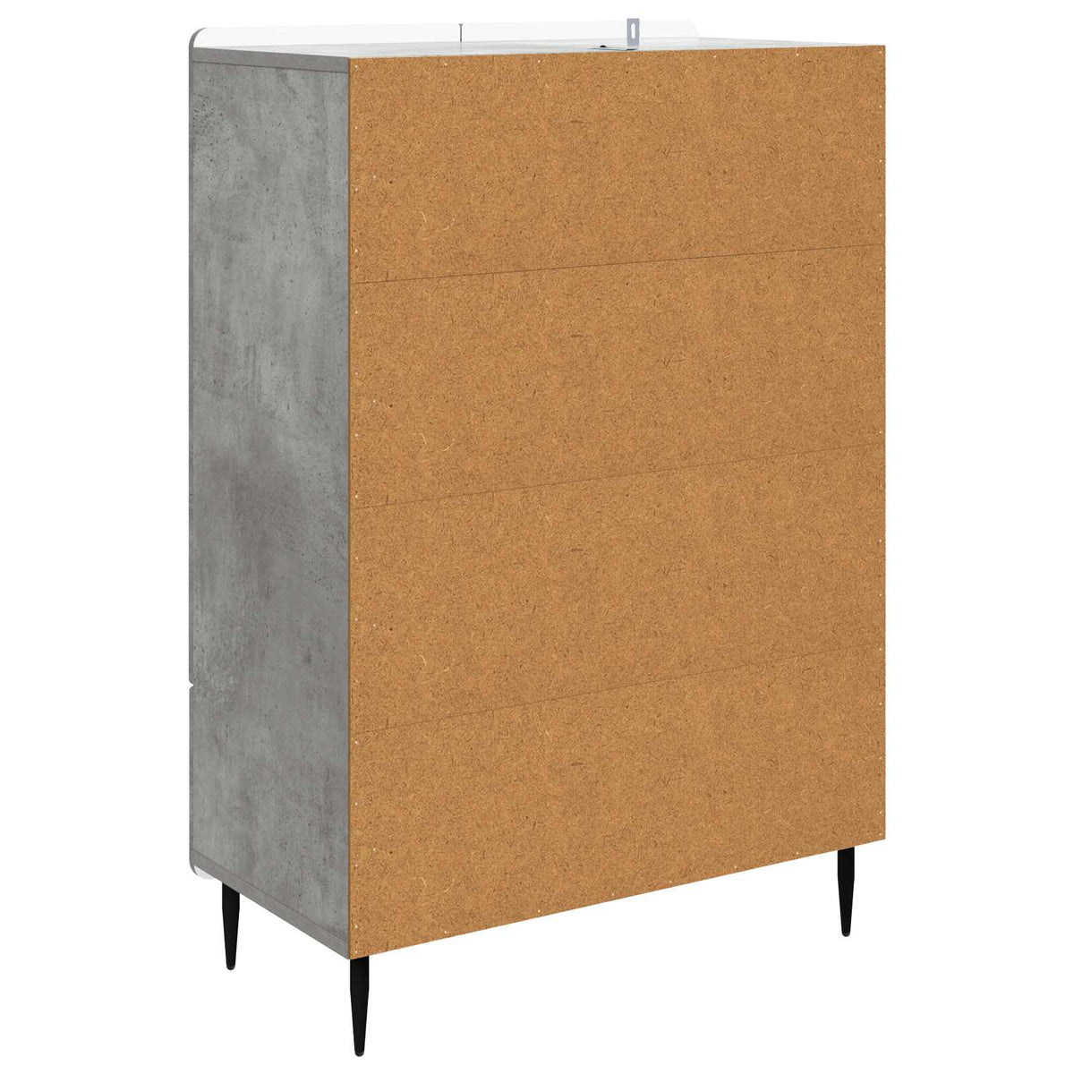 Sideboard Betongrå 66 x 34,5 x 97 cm Konstrueret træ
