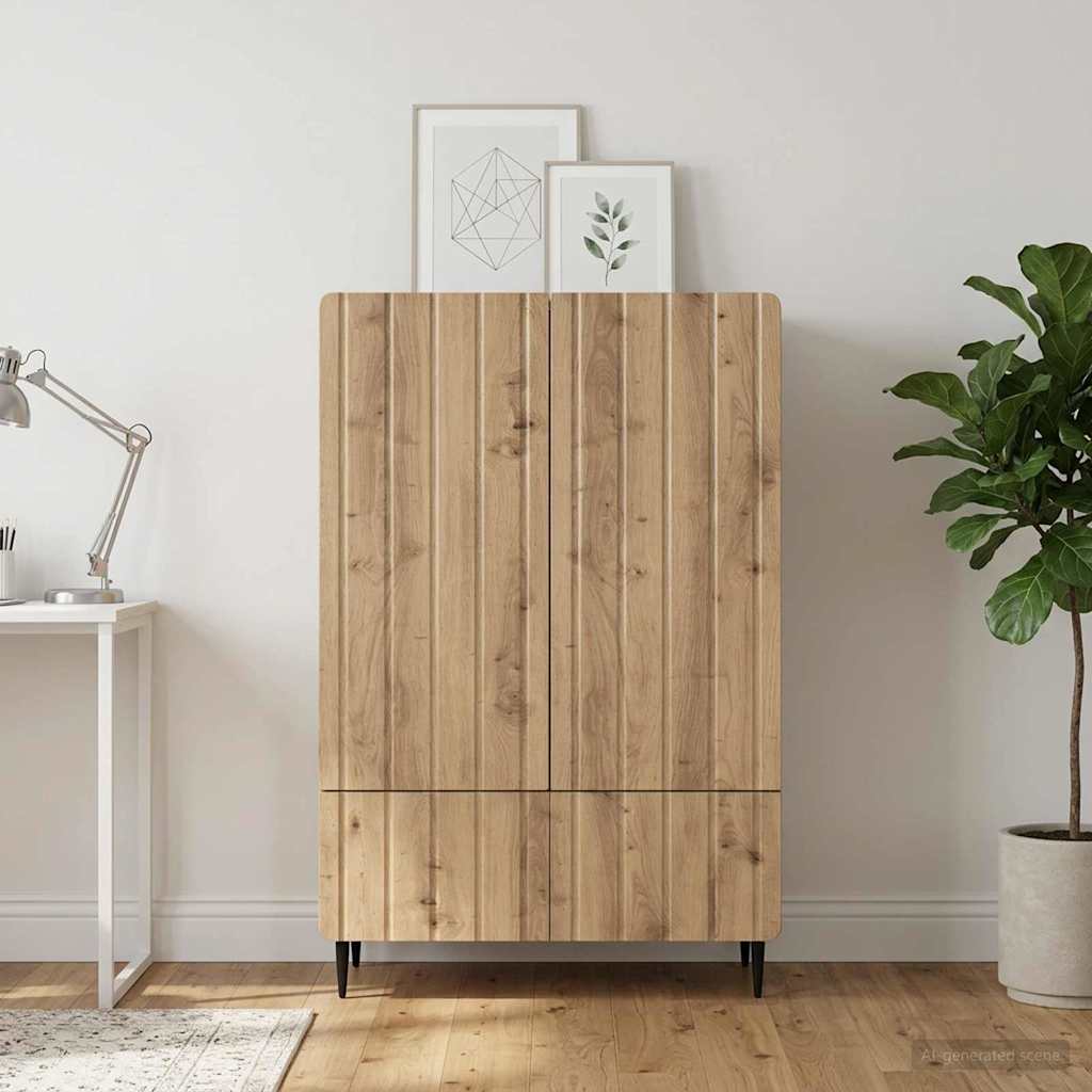 Sideboard Artisan-eg 66 x 34,5 x 97 cm Konstrueret træ