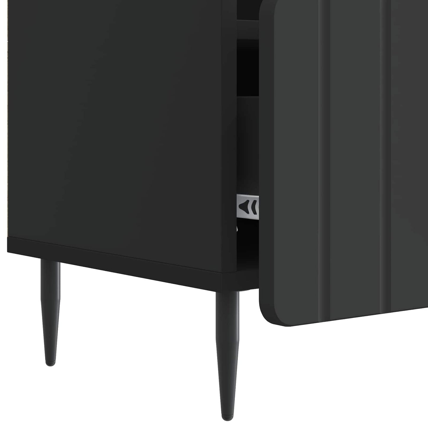 TV-skab med skuffe Sort 102 x 34,5 x 50 cm Konstrueret træ