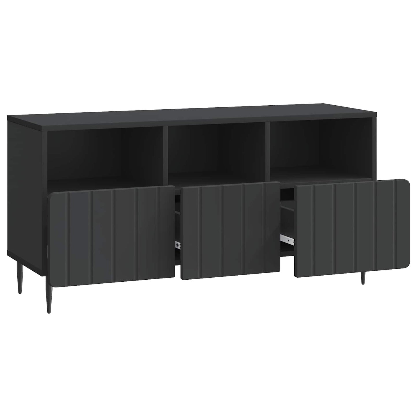 TV-skab med skuffe Sort 102 x 34,5 x 50 cm Konstrueret træ