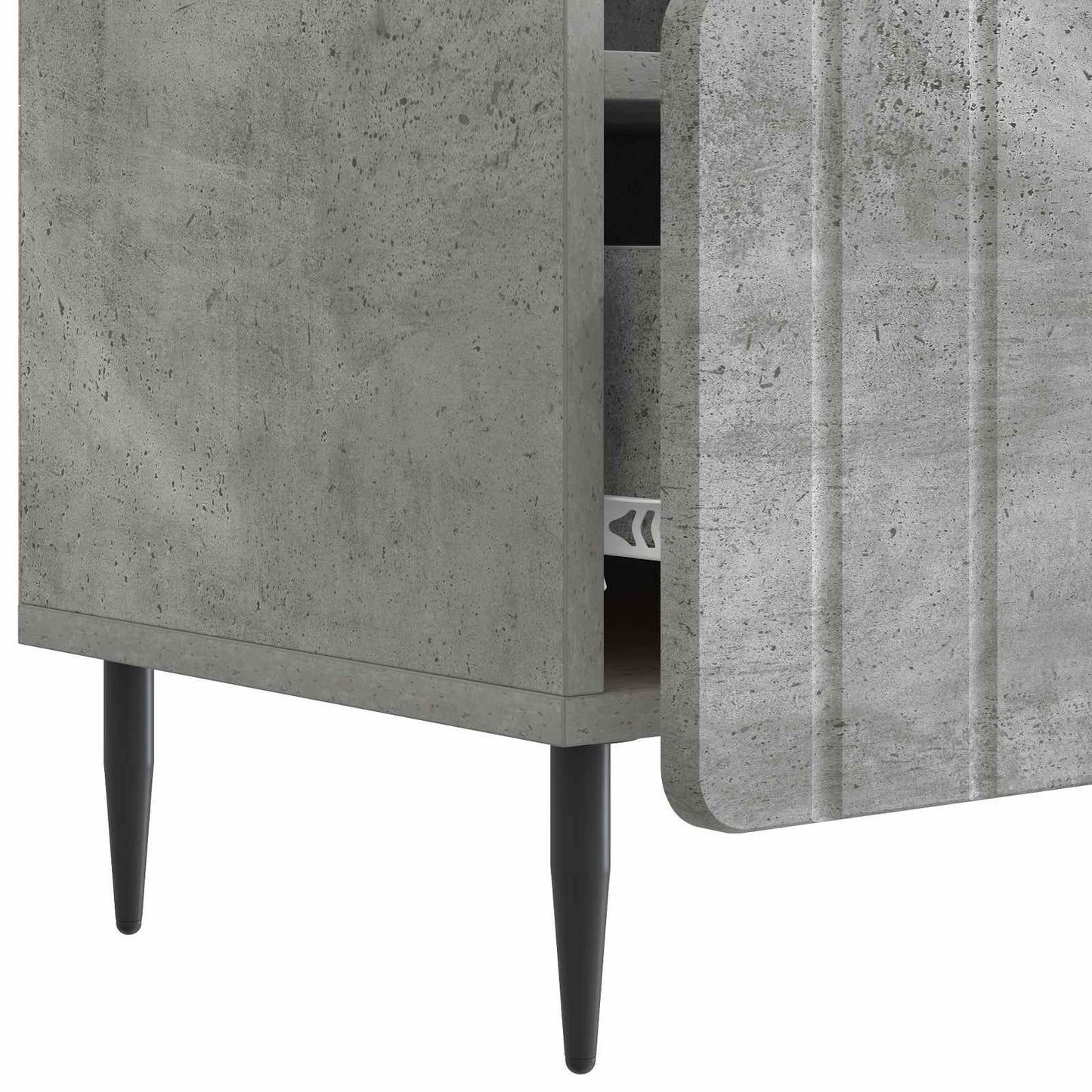 TV-skab med skuffe Betongrå 102 x 34,5 x 50 cm Konstrueret træ