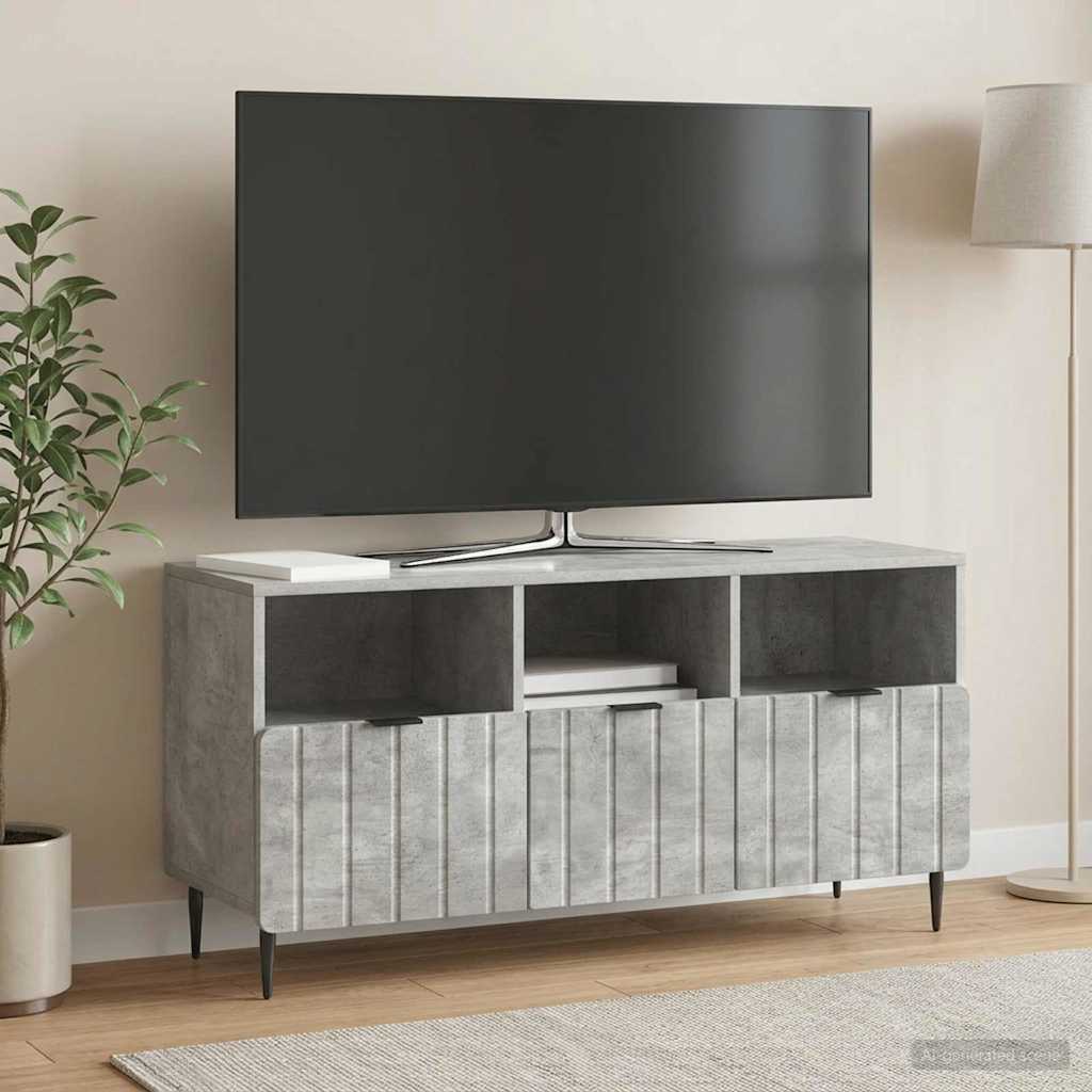 TV-skab med skuffe Betongrå 102 x 34,5 x 50 cm Konstrueret træ