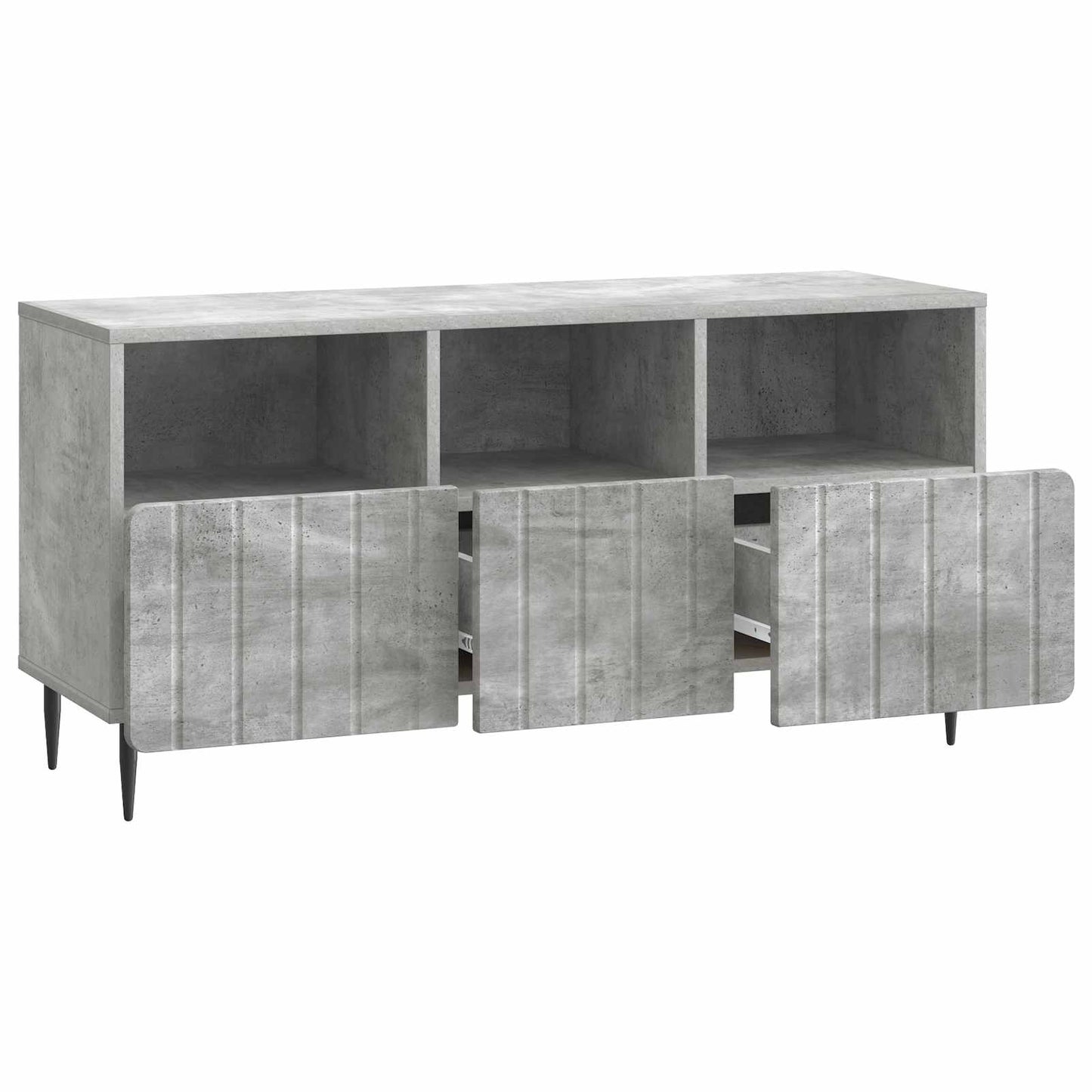 TV-skab med skuffe Betongrå 102 x 34,5 x 50 cm Konstrueret træ
