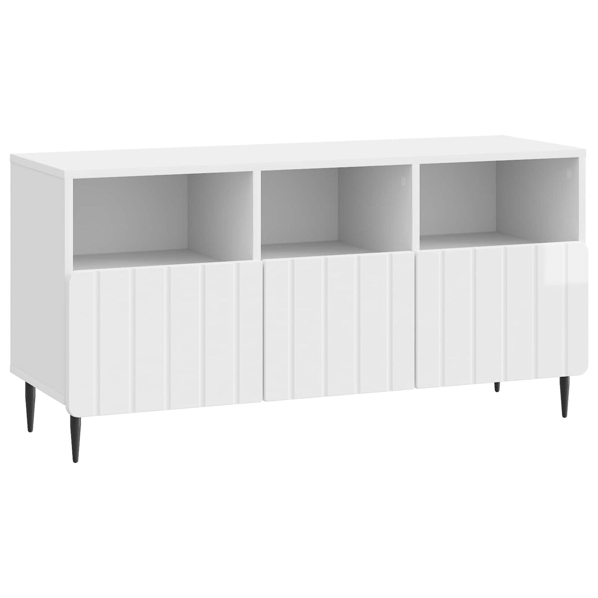 TV-skab Hvid højglans 102 x 34,5 x 50 cm Konstrueret træ
