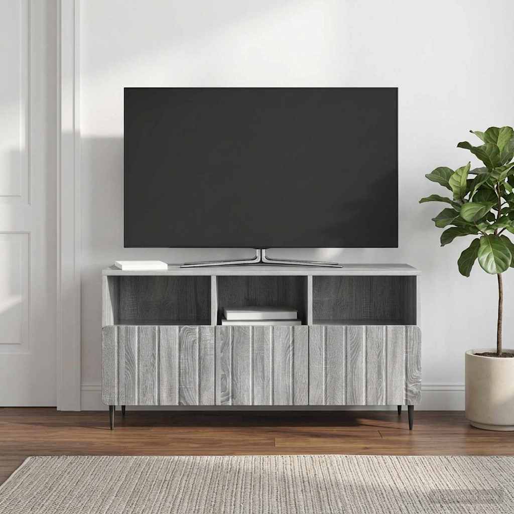 TV-skab Grå sonoma-eg 102 x 34,5 x 50 cm Konstrueret træ