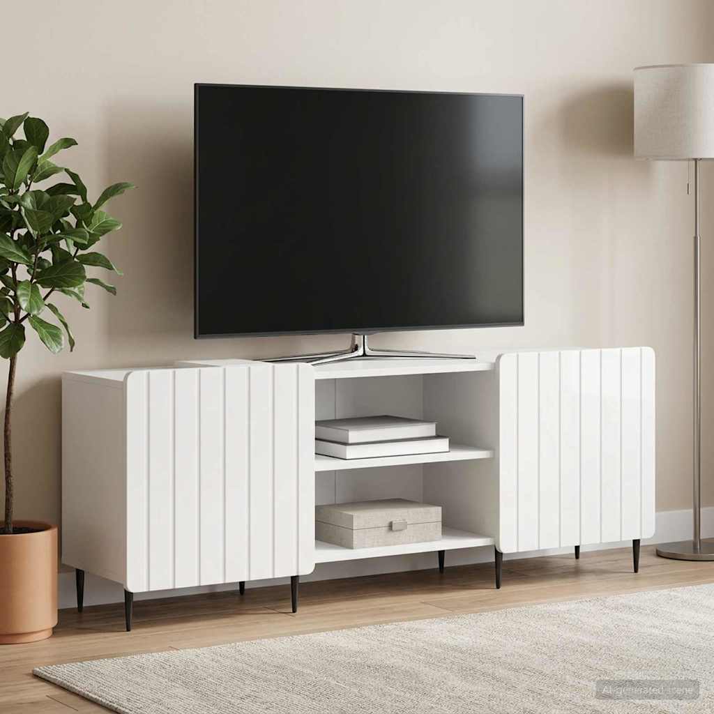 TV-skab Hvid højglans 150 x 31 x 52 cm Konstrueret træ