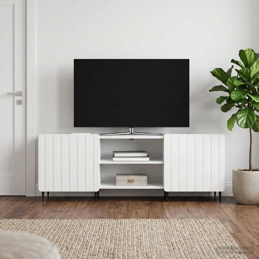 TV-skab Hvid højglans 150 x 31 x 52 cm Konstrueret træ