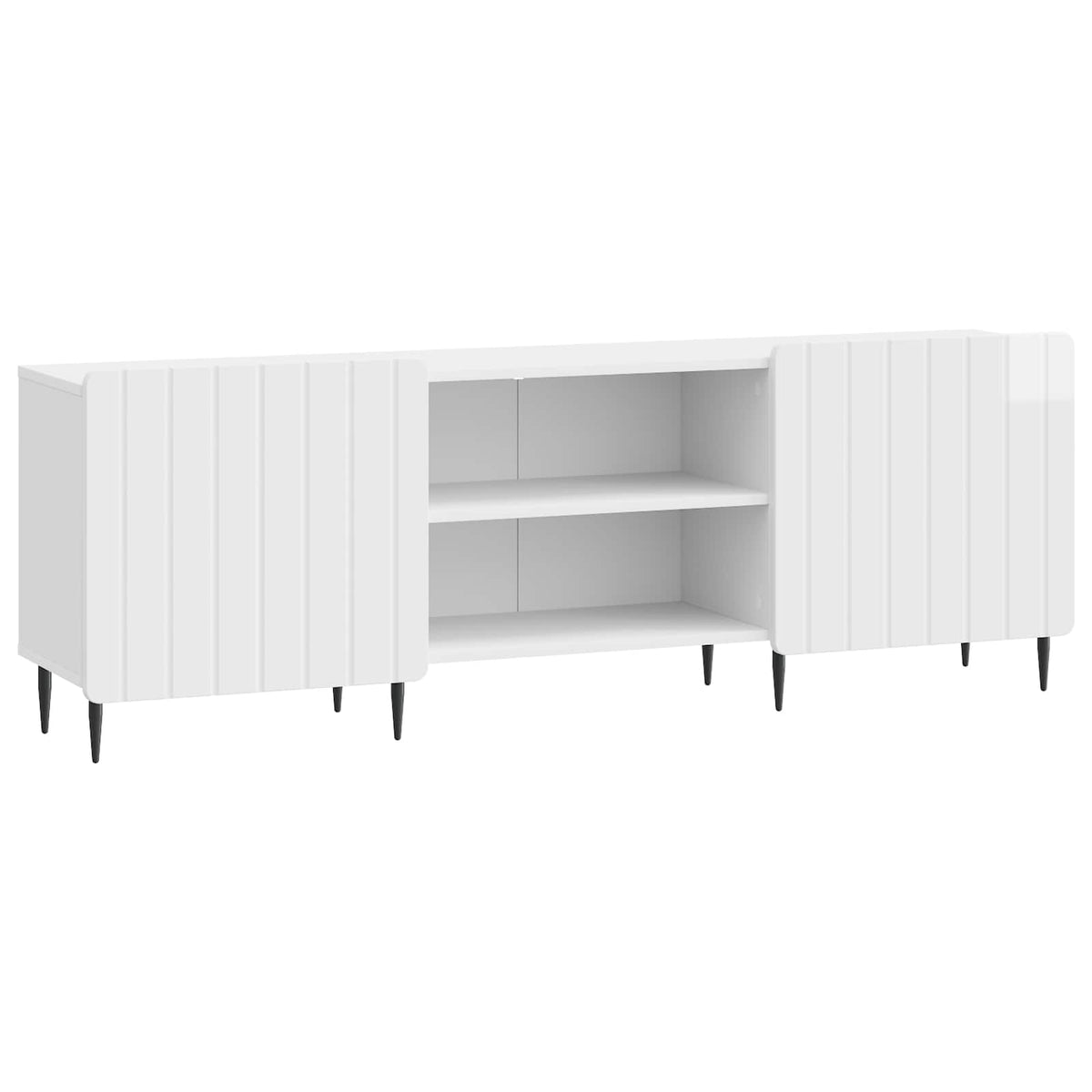TV-skab Hvid højglans 150 x 31 x 52 cm Konstrueret træ