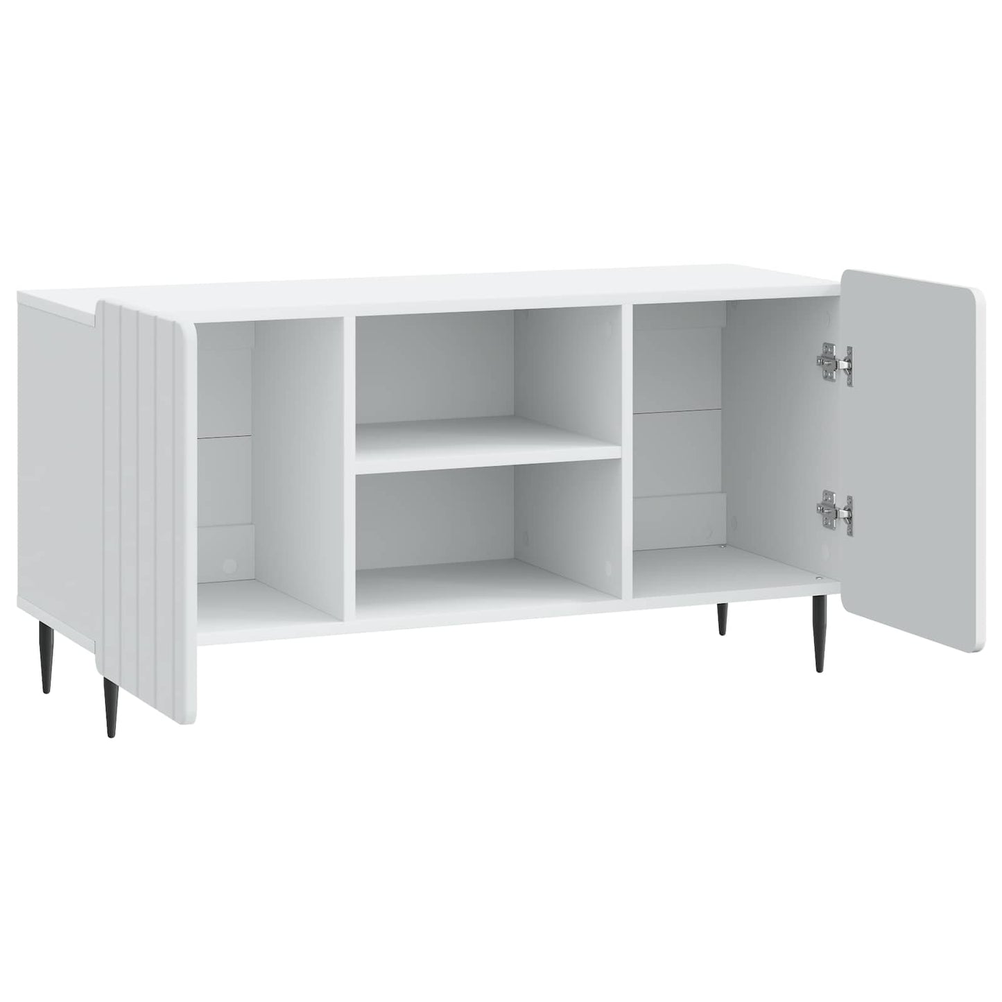 TV-skab Hvid 102 x 34,5 x 52 cm Konstrueret træ