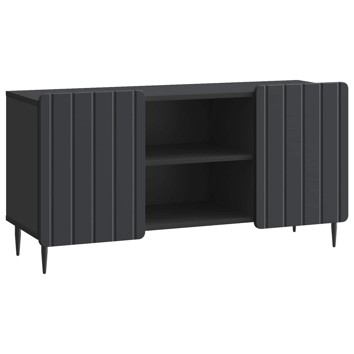 TV-skab 102 x 34,5 x 52 cm Sort Konstrueret træ