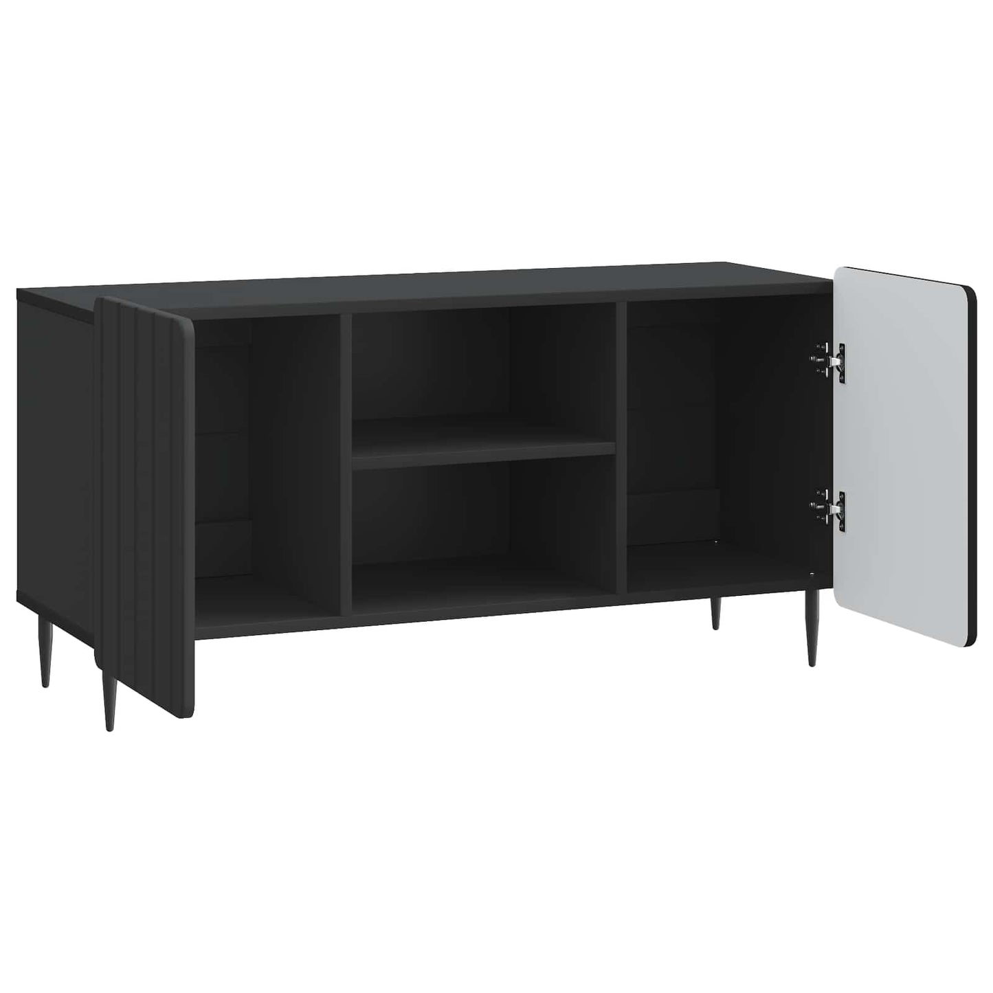 TV-skab 102 x 34,5 x 52 cm Sort Konstrueret træ