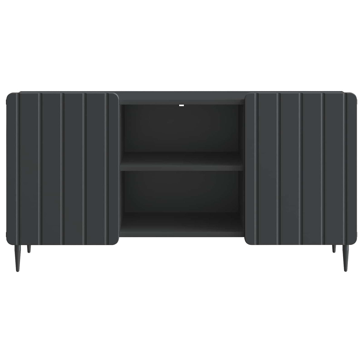 TV-skab 102 x 34,5 x 52 cm Sort Konstrueret træ
