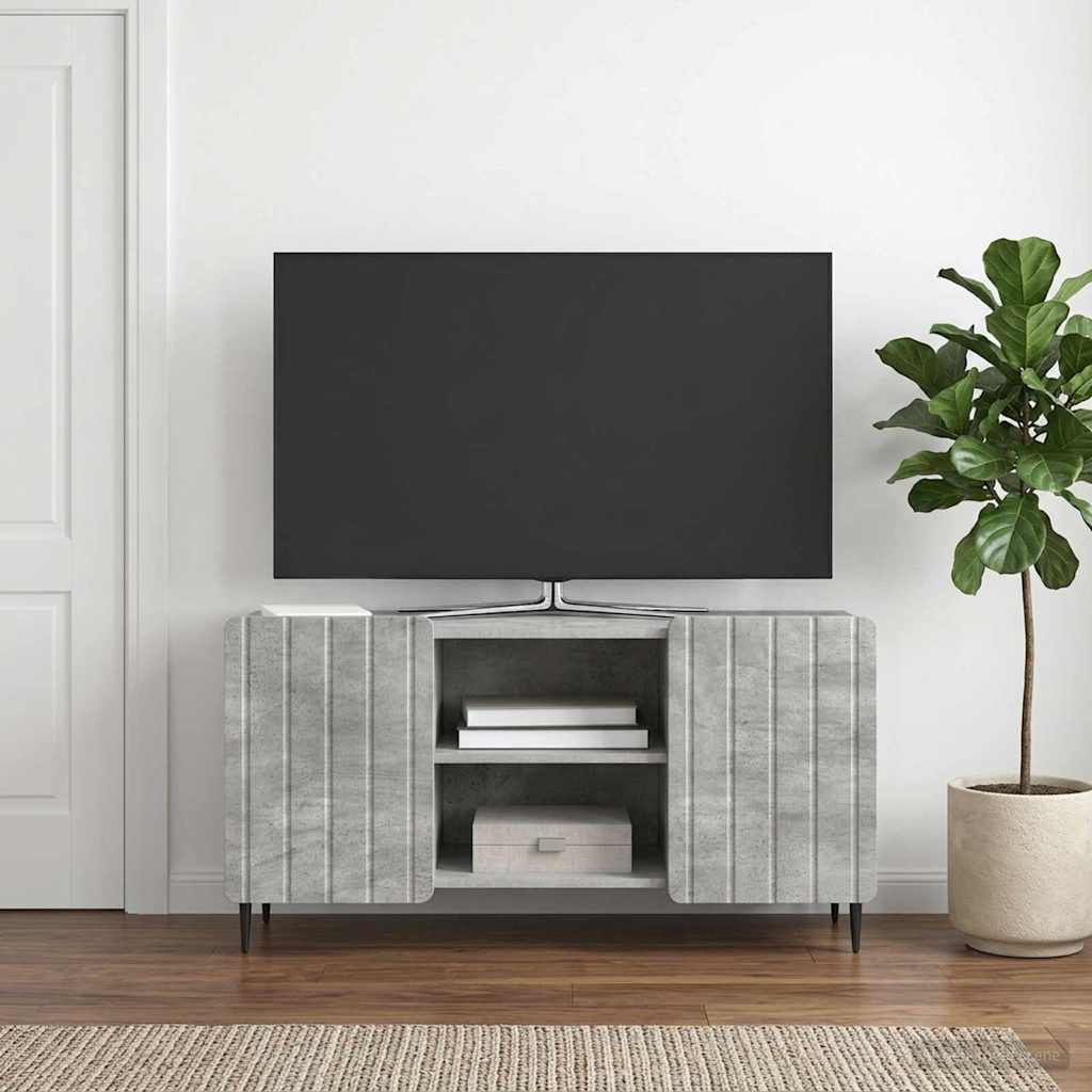 TV-skab 102 x 34,5 x 52 cm Betongrå Konstrueret træ