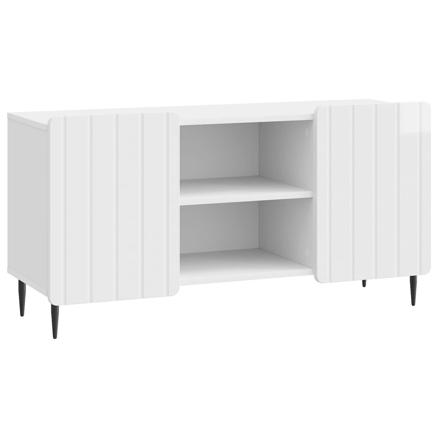 TV-skab 102 x 34,5 x 52 cm Hvid højglans Konstrueret træ