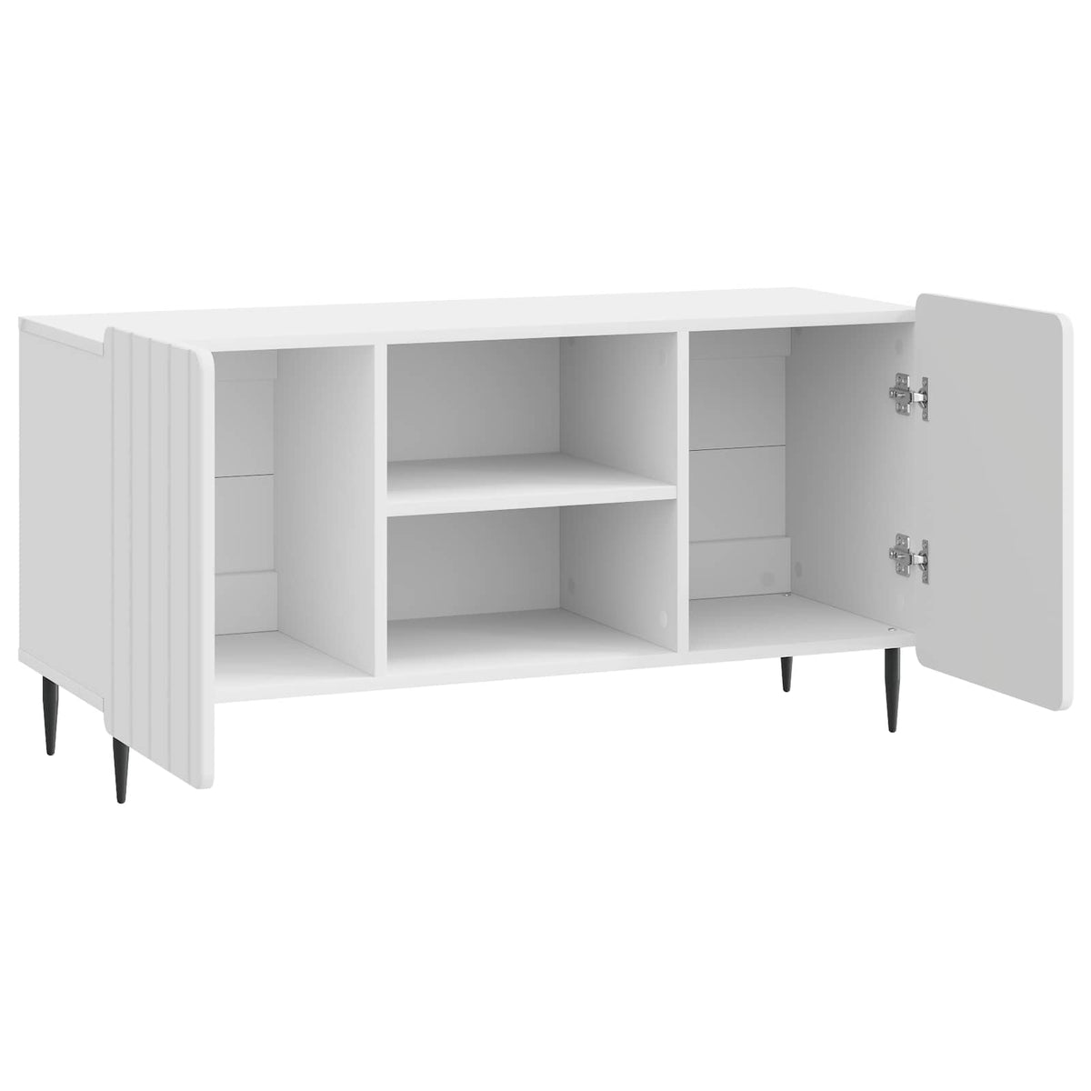 TV-skab 102 x 34,5 x 52 cm Hvid højglans Konstrueret træ