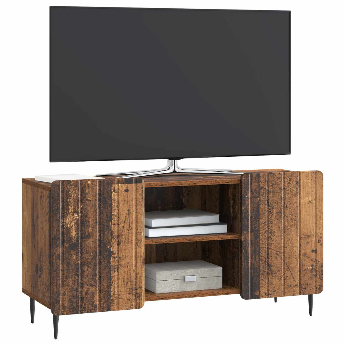 TV-skab 102 x 34,5 x 52 cm Gammelt træ Konstrueret træ