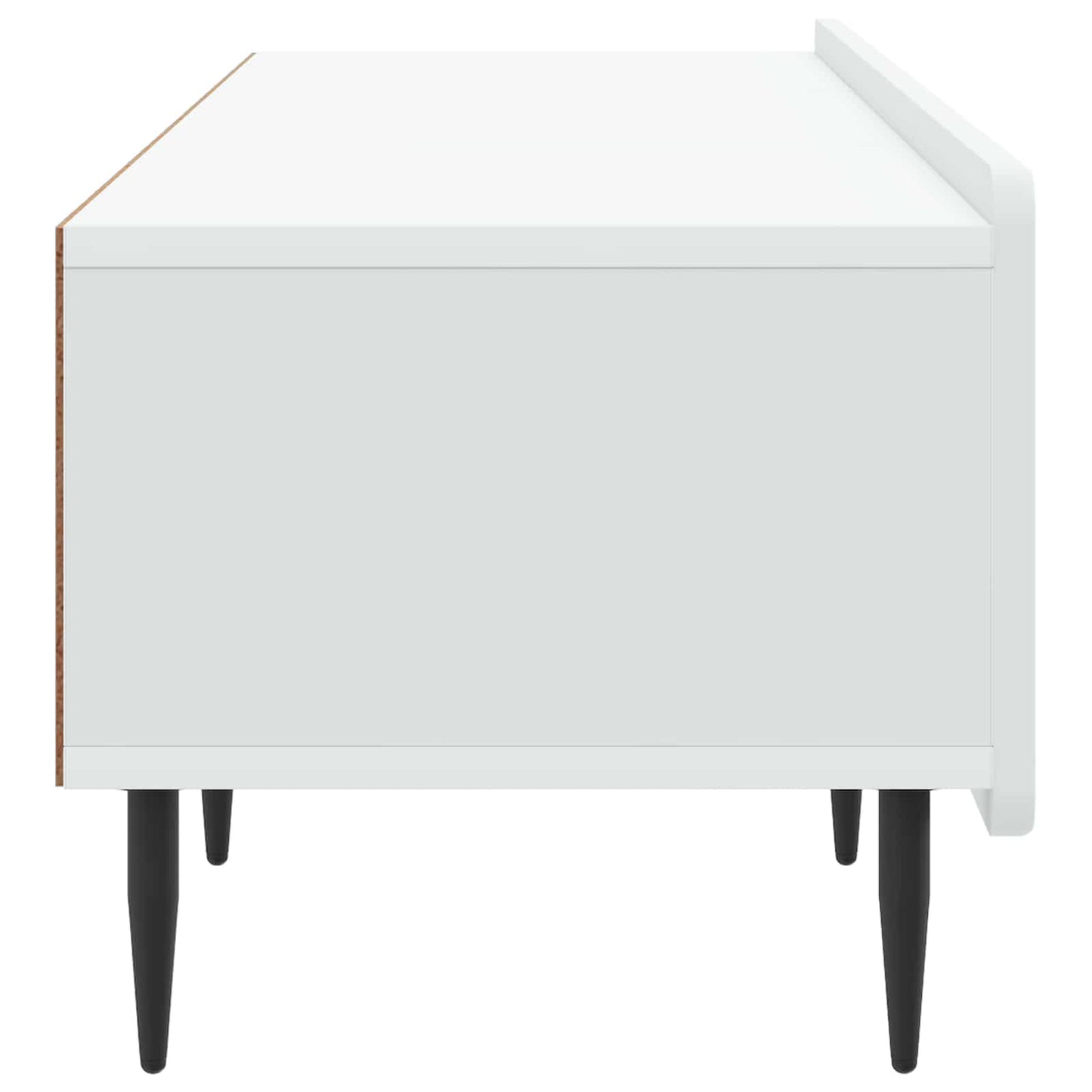 TV-skab med skuffe Hvid 147 x 34,5 x 32 cm Konstrueret træ