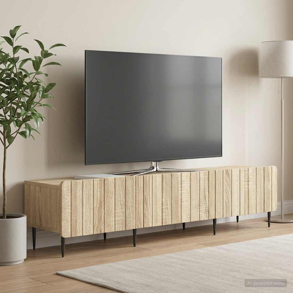 TV-skab 147 x 34,5 x 32 cm Sonoma-eg Konstrueret træ