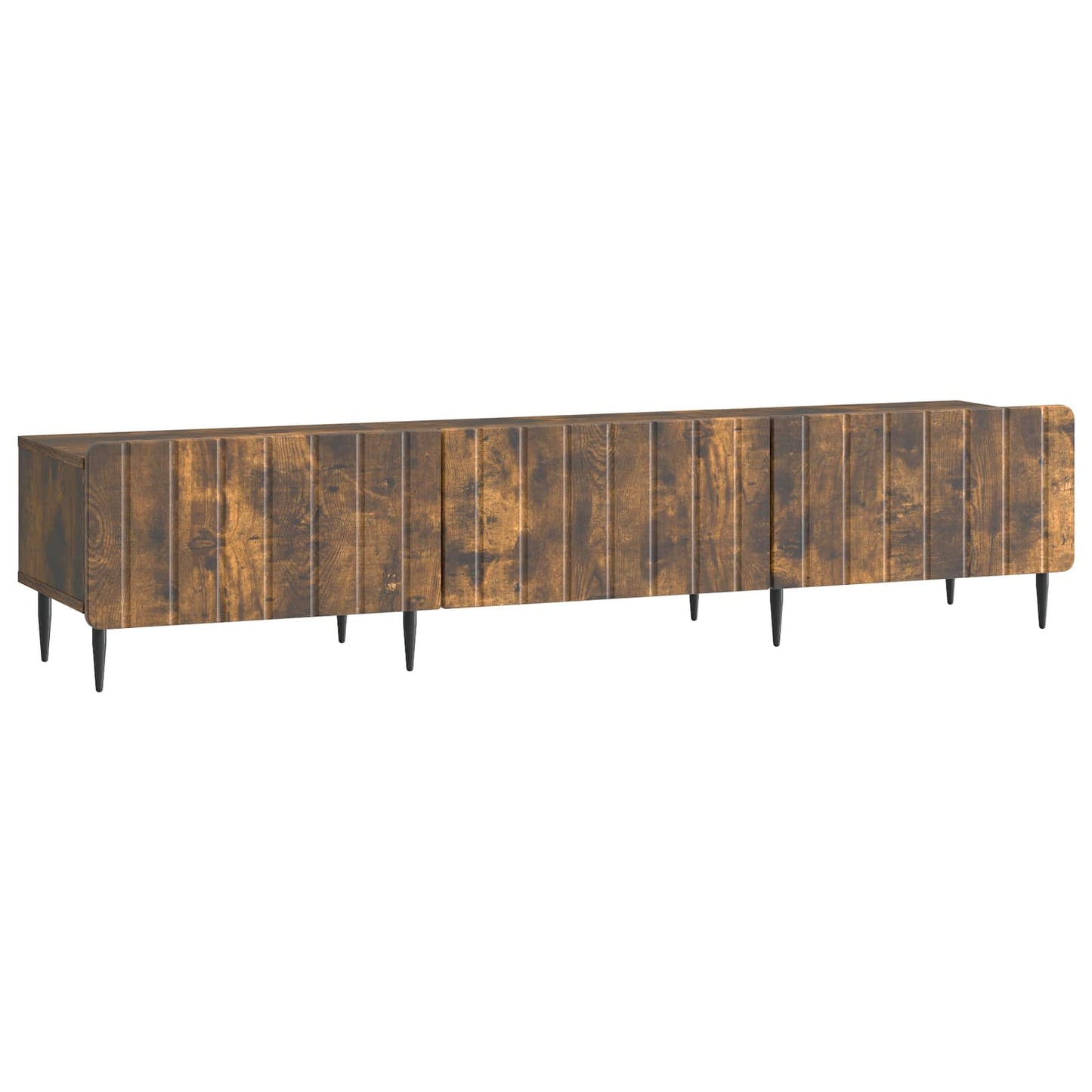 TV-skab med skuffe Røget eg 147 x 34,5 x 32 cm Konstrueret træ
