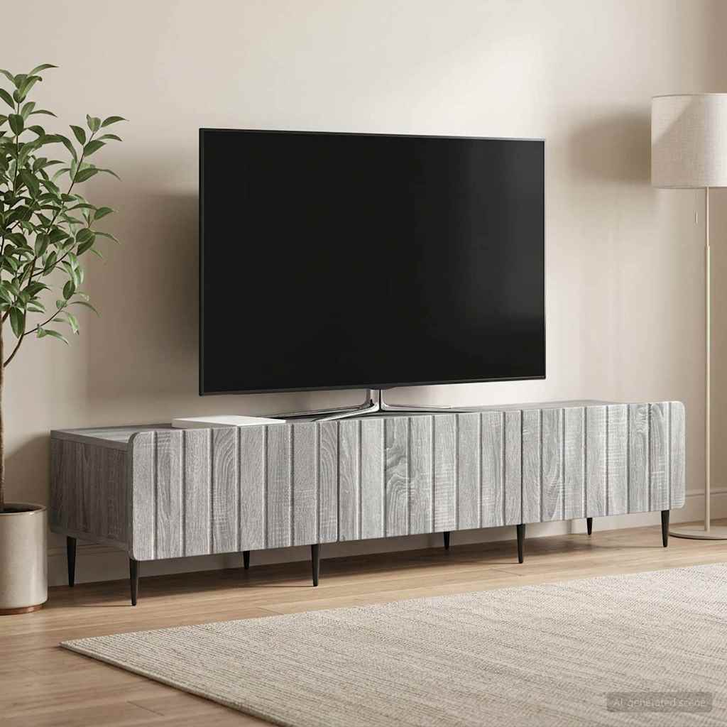 TV-skab Grå sonoma-eg 147 x 34,5 x 32 cm Konstrueret træ