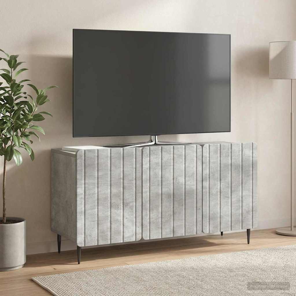 TV-skab 99 x 34,5 x 52 cm Betongrå Konstrueret træ