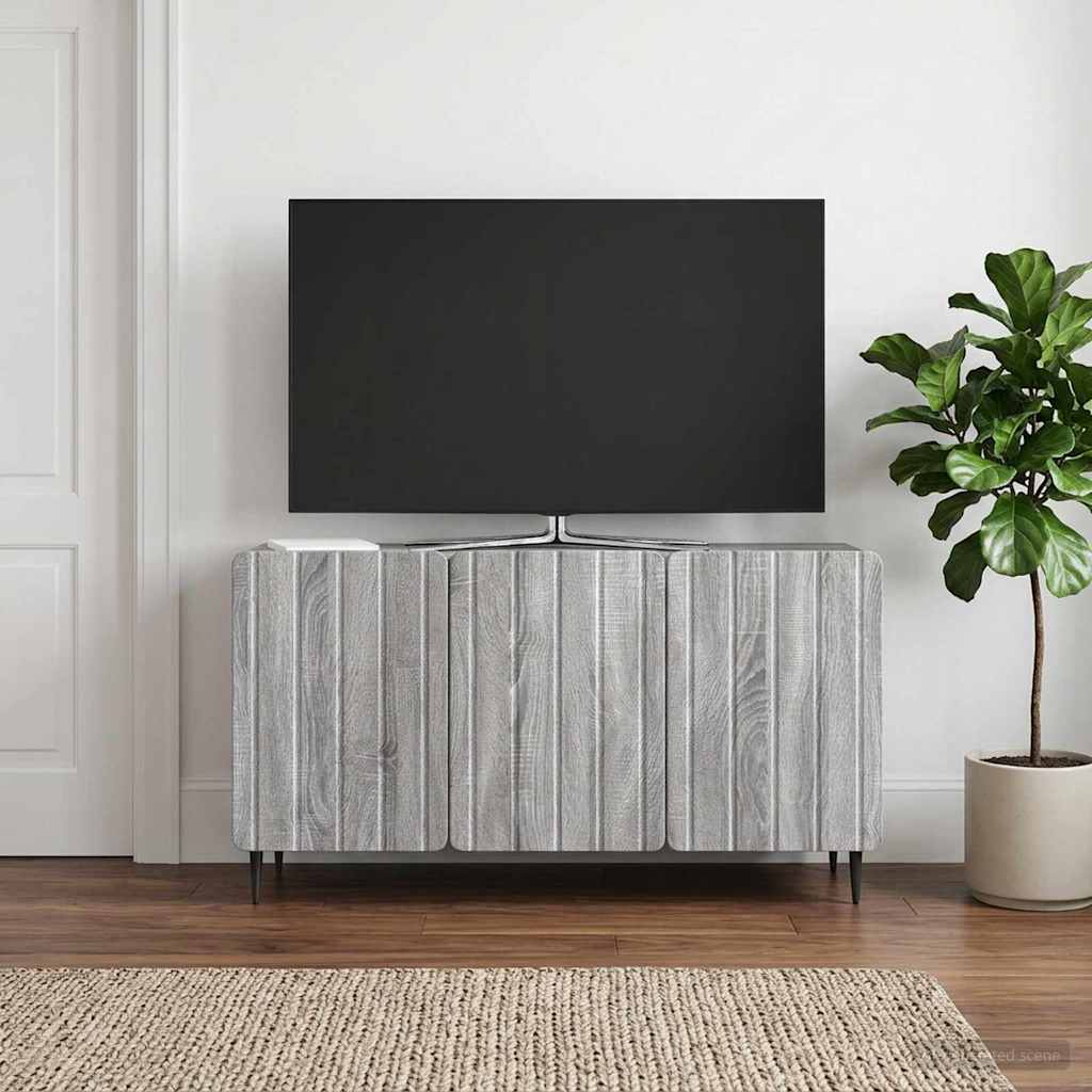 TV-skab 99 x 34,5 x 52 cm Grå sonoma-eg Konstrueret træ