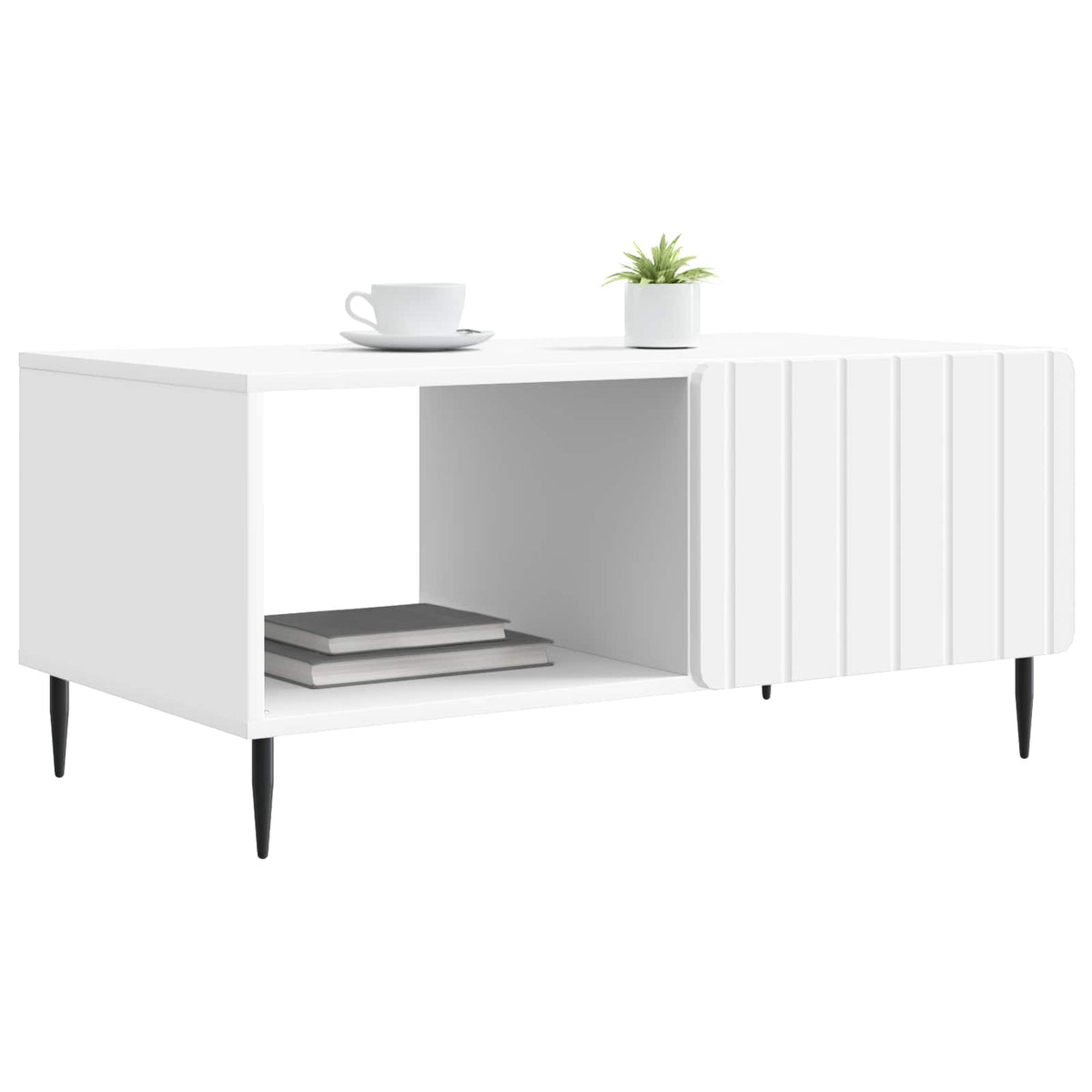 Sofabord Hvid 90 x 50 x 40 cm Konstrueret træ