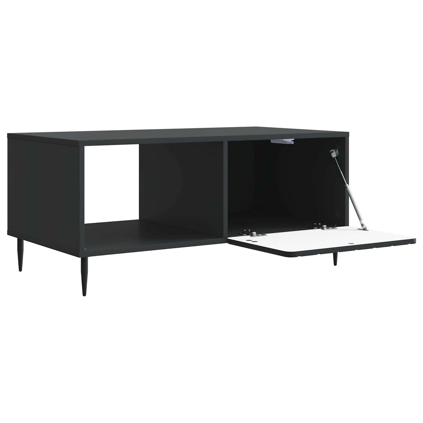 Sofabord Sort 90 x 50 x 40 cm Konstrueret træ