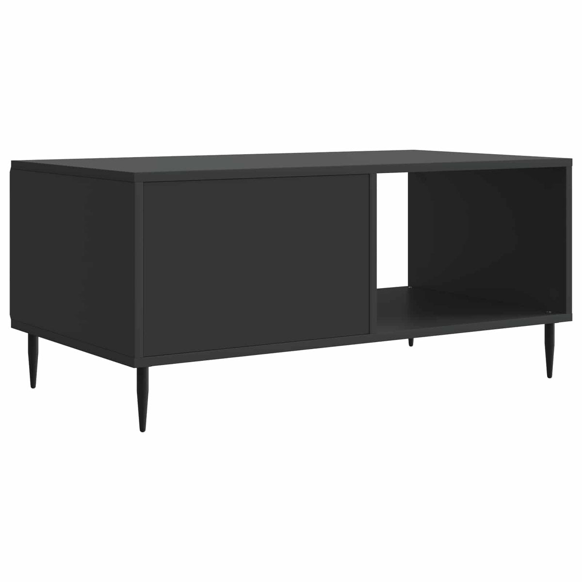 Sofabord Sort 90 x 50 x 40 cm Konstrueret træ