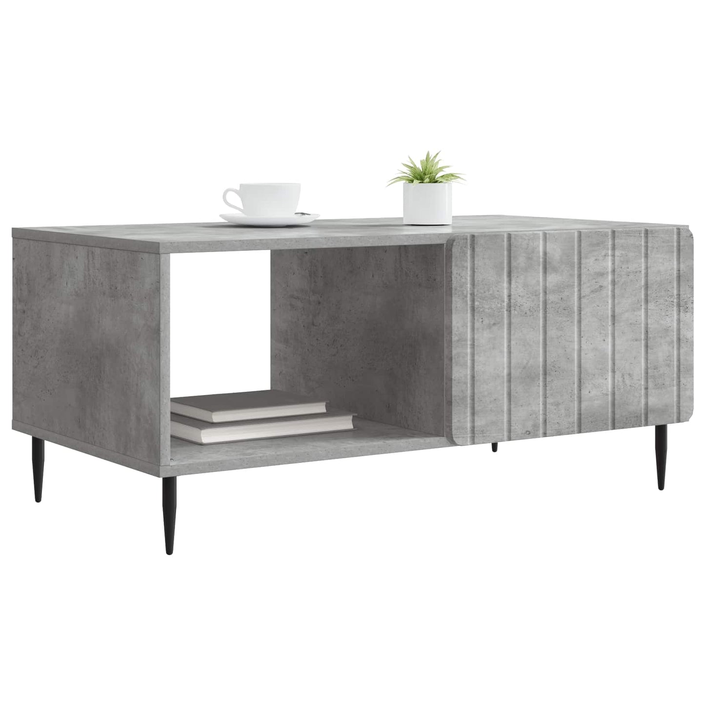 Sofabord Betongrå 90 x 50 x 40 cm Konstrueret træ