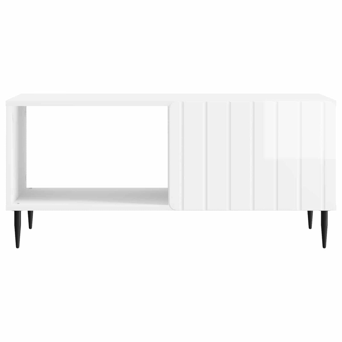 Sofabord Hvid højglans 90 x 50 x 40 cm Konstrueret træ
