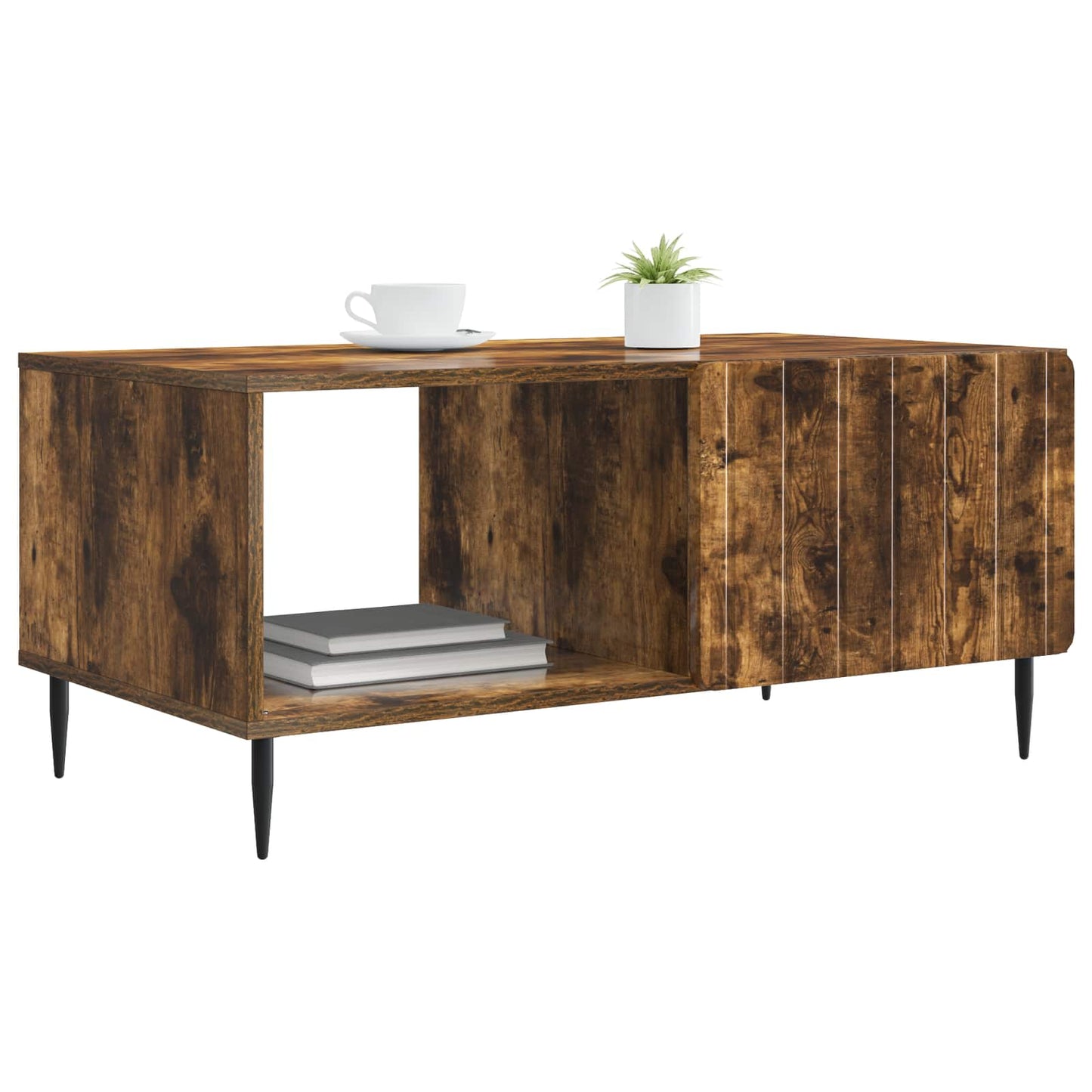 Sofabord Røget eg 90 x 50 x 40 cm Konstrueret træ