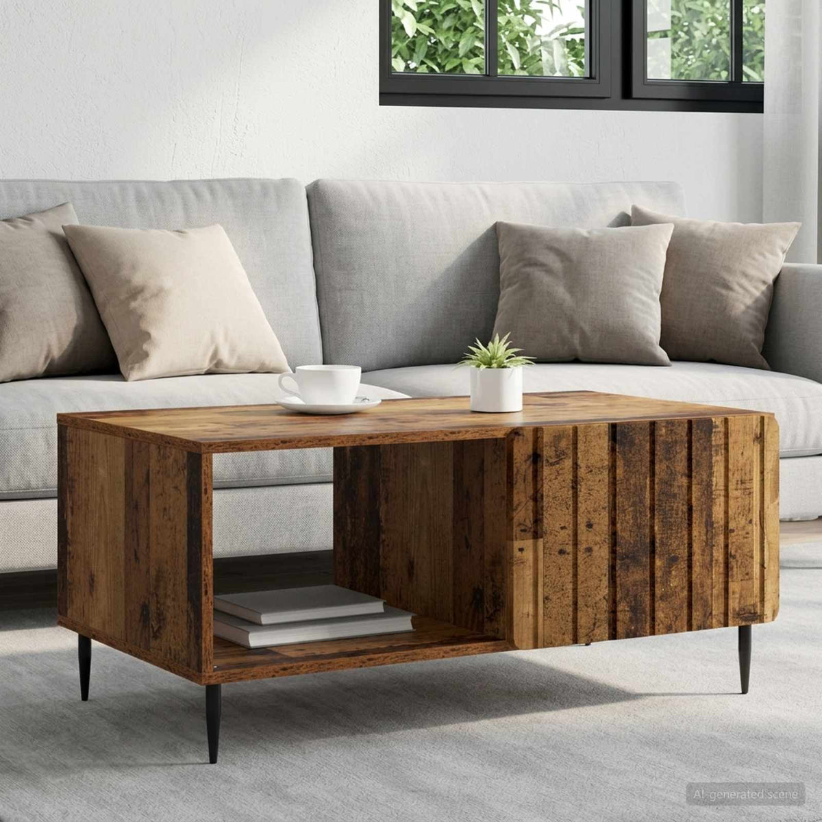 Sofabord Gammelt træ 90 x 50 x 40 cm Konstrueret træ
