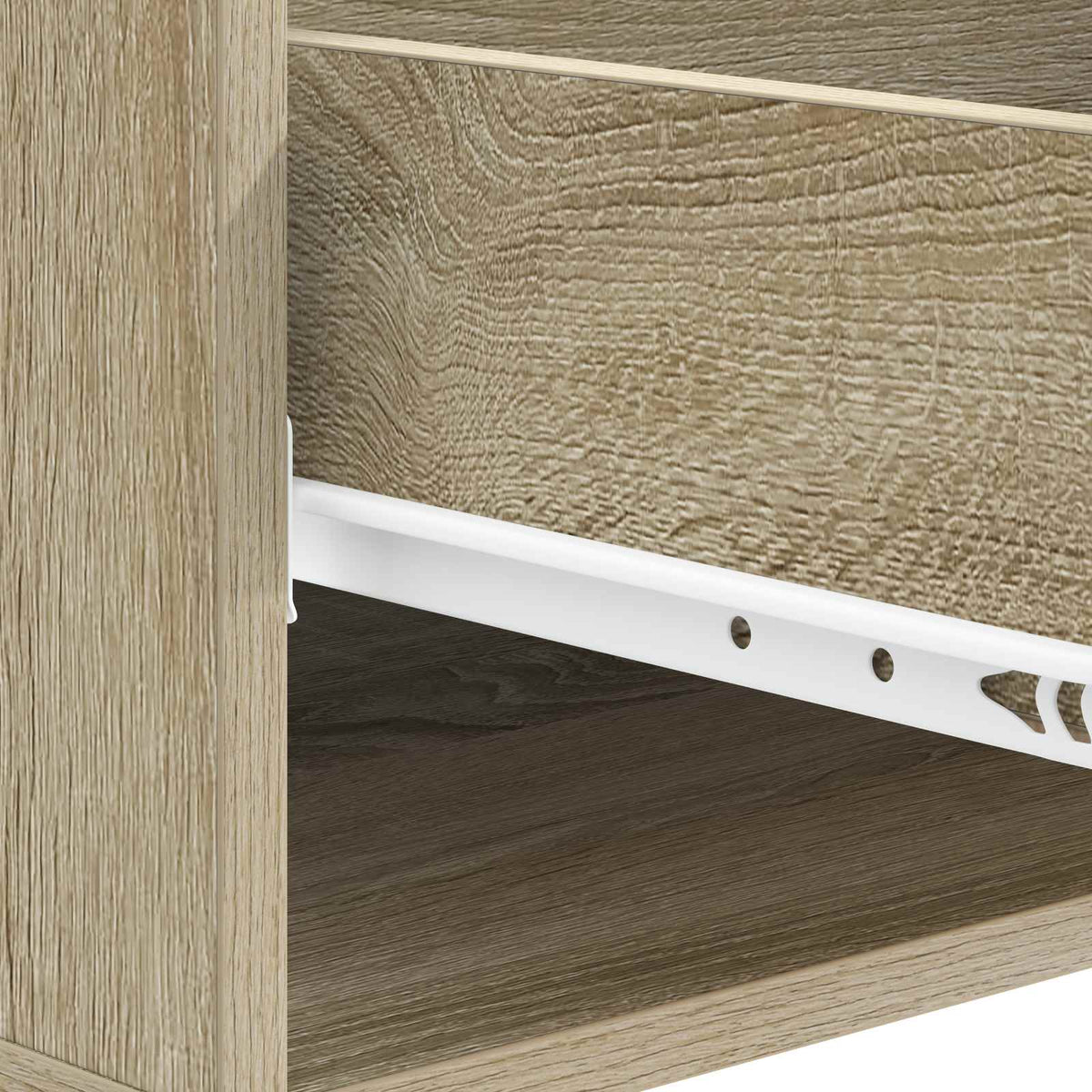 Sofabord med skuffe Sonoma-eg 49 x 50 x 42 cm Konstrueret træ