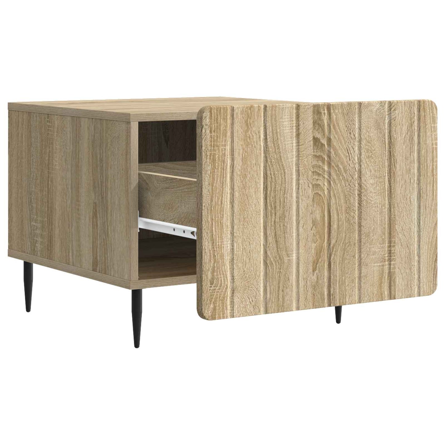 Sofabord med skuffe Sonoma-eg 49 x 50 x 42 cm Konstrueret træ